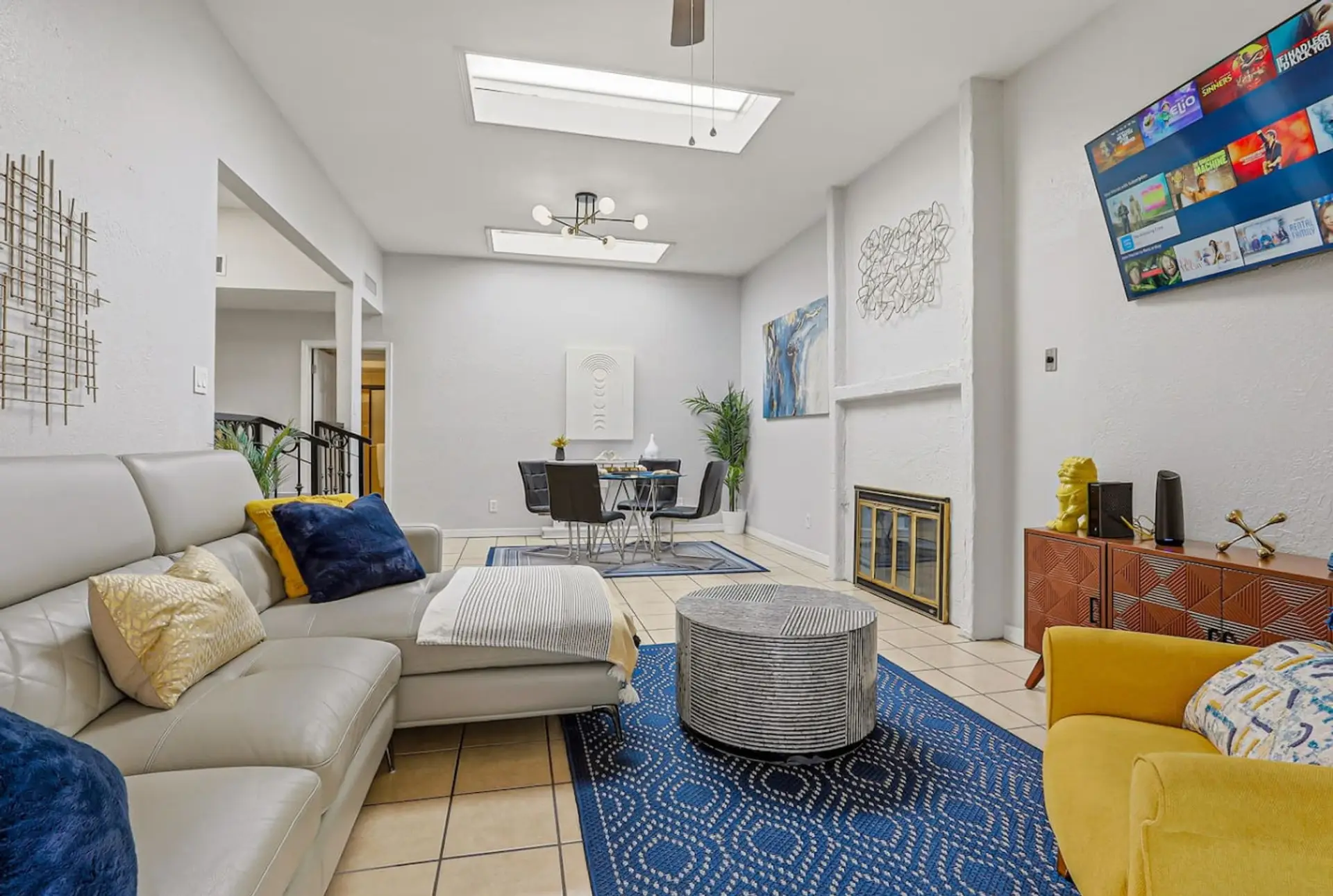 Living Room (Sofa Bed) /Centre Table/ chair and Tv, modem