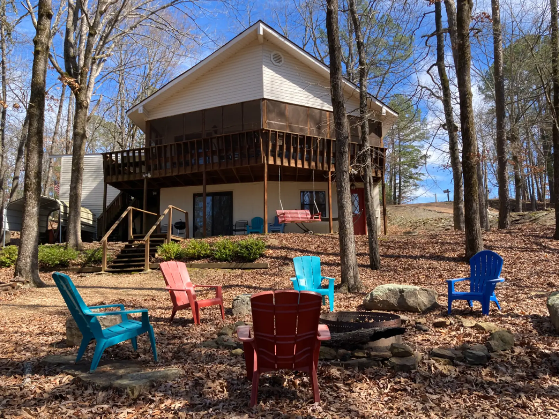 Lake House and Fire Pit