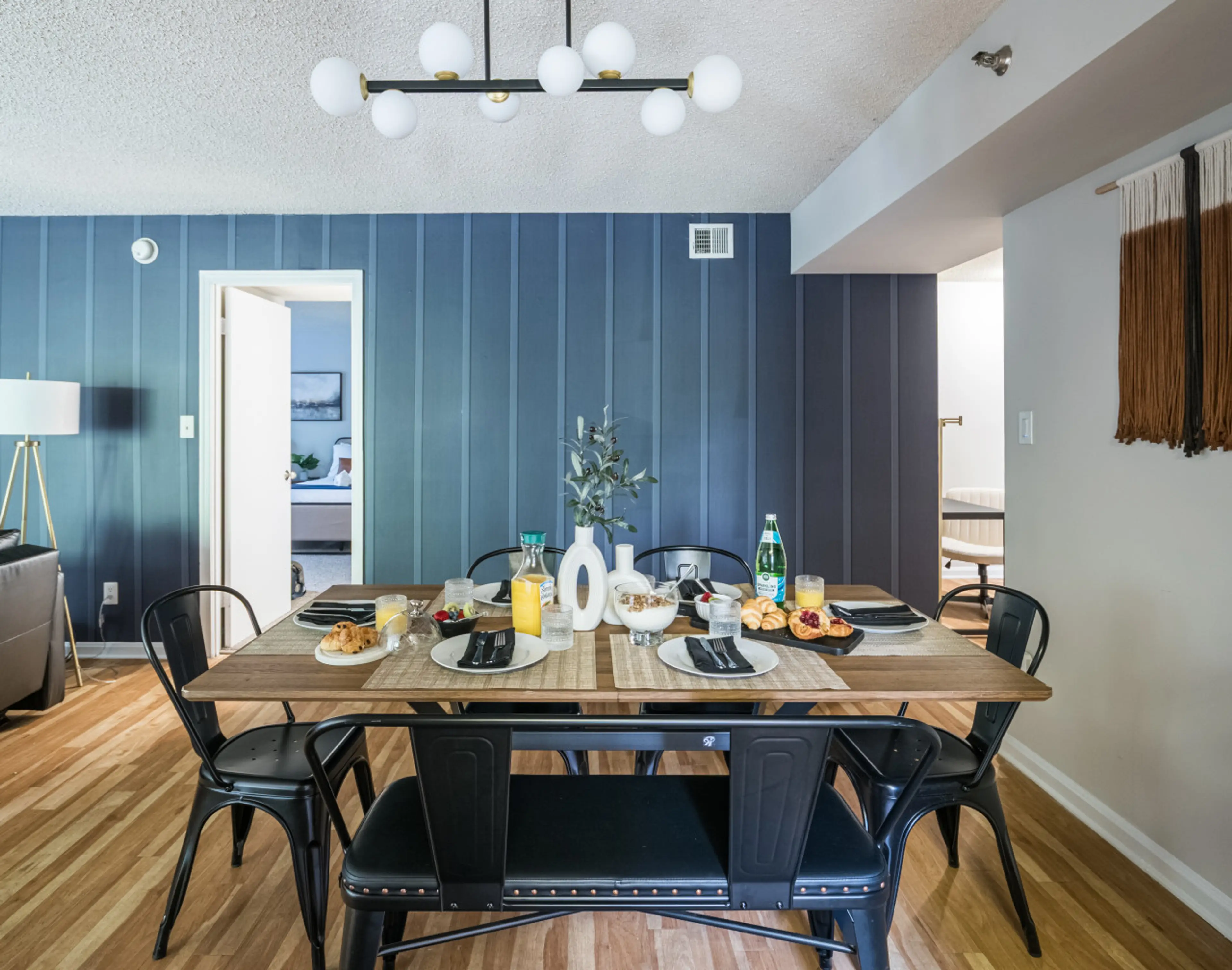You’ll feel right at home in this inviting dining room, where you can enjoy meals with family or friends in a warm and comfortable setting.