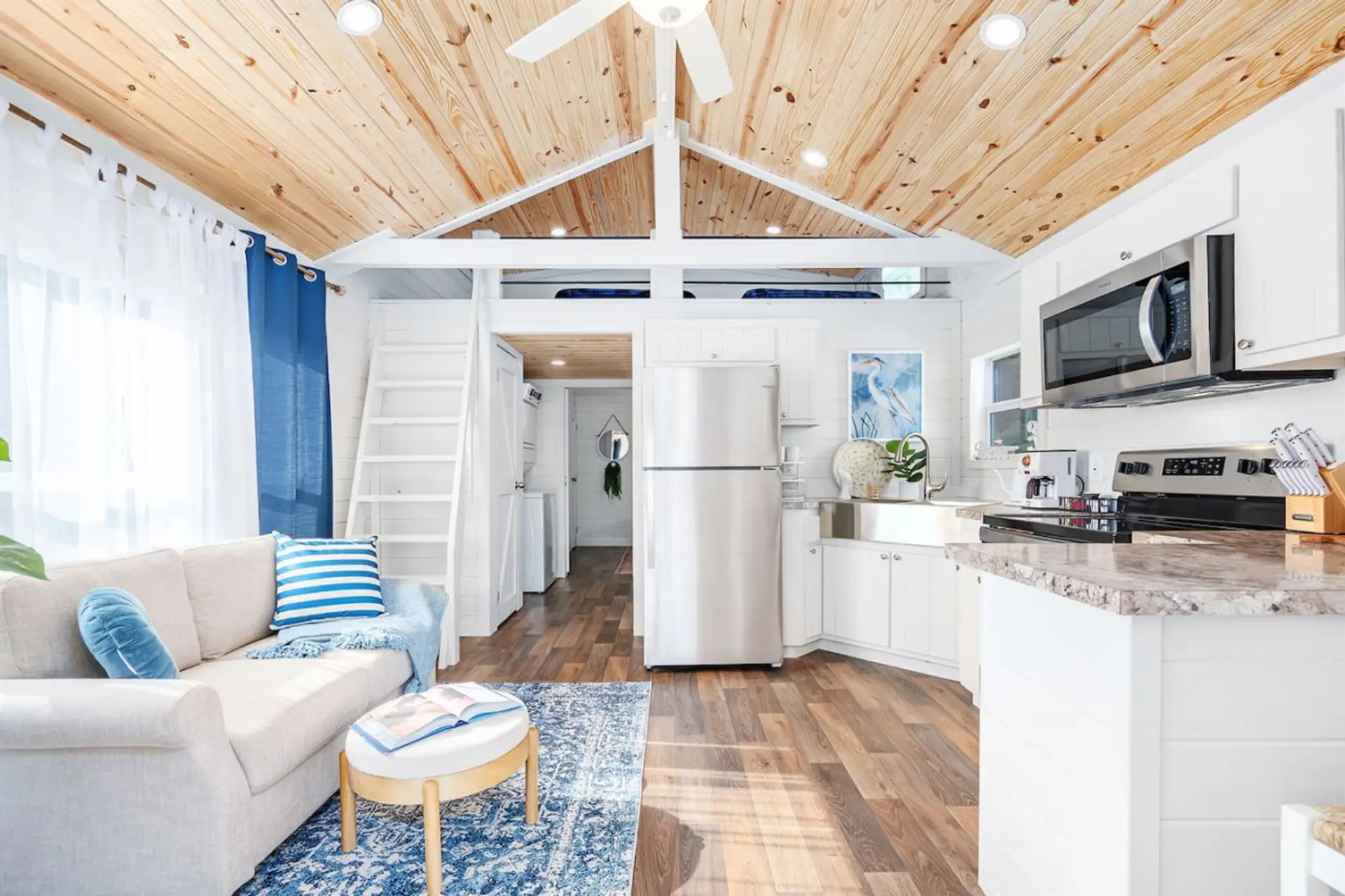 Bright, airy living space designed for relaxing weekends, peaceful mornings, and cozy nights in.