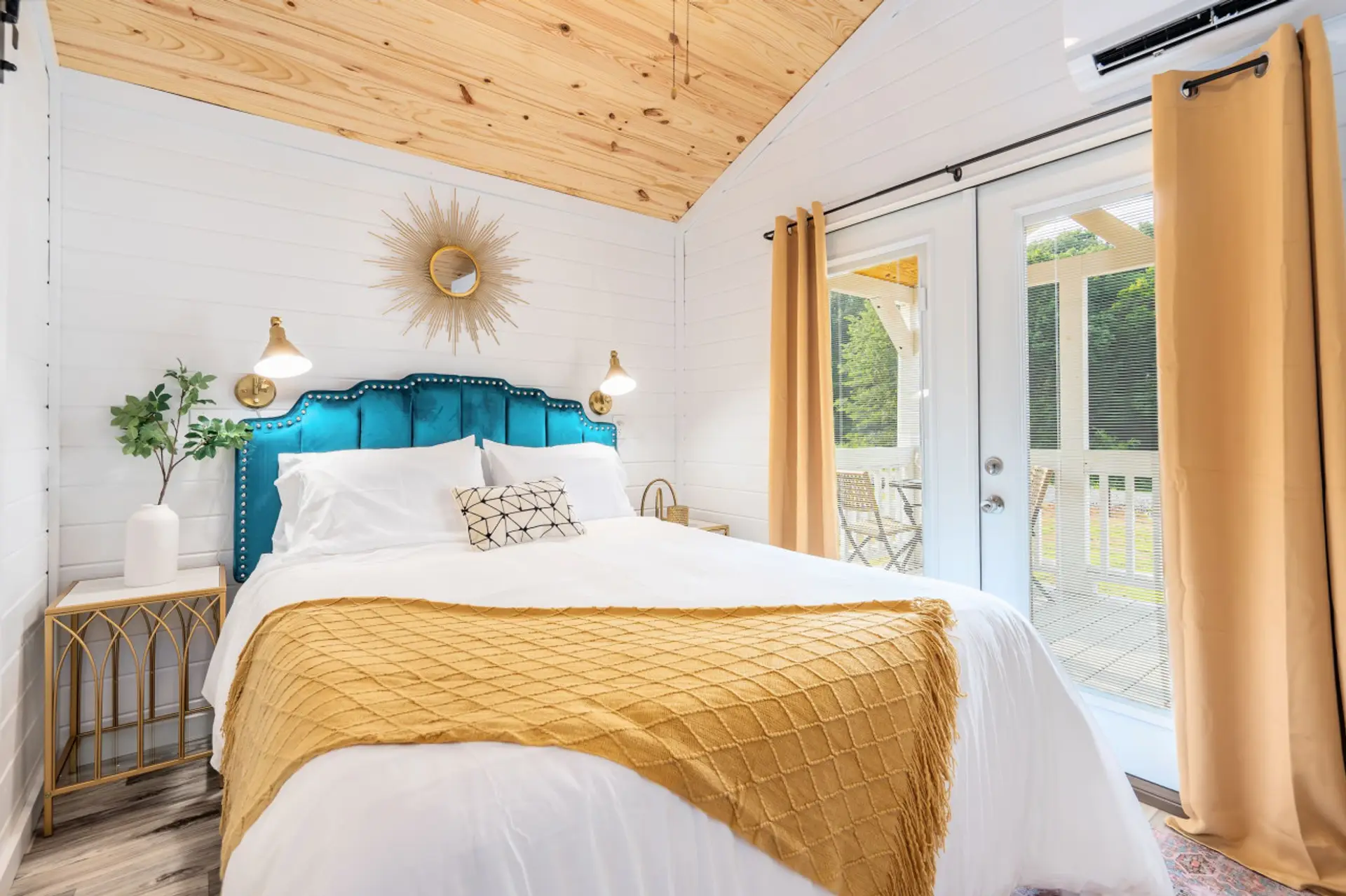 One of five luxurious and private, queen master suites.