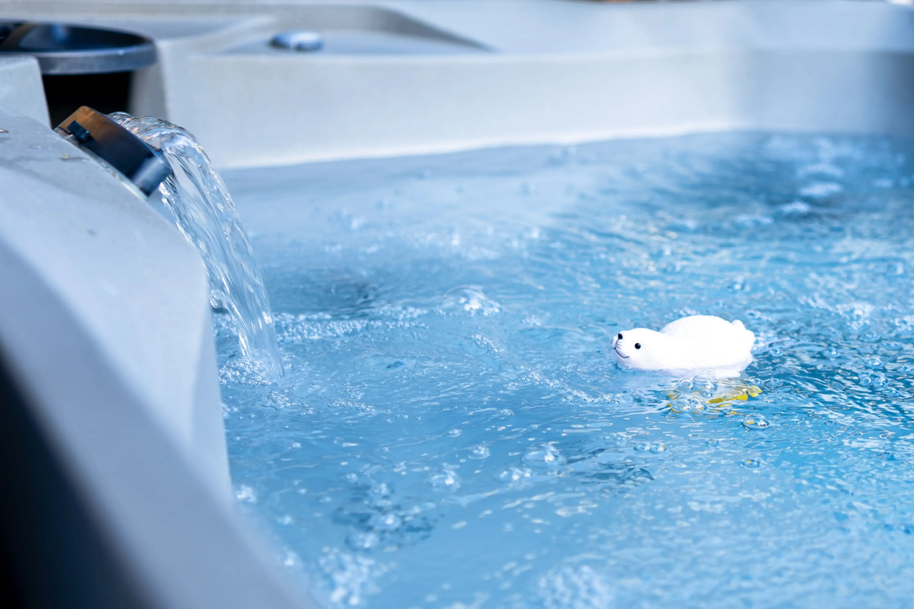 Unwind in the private bubbling hot tub