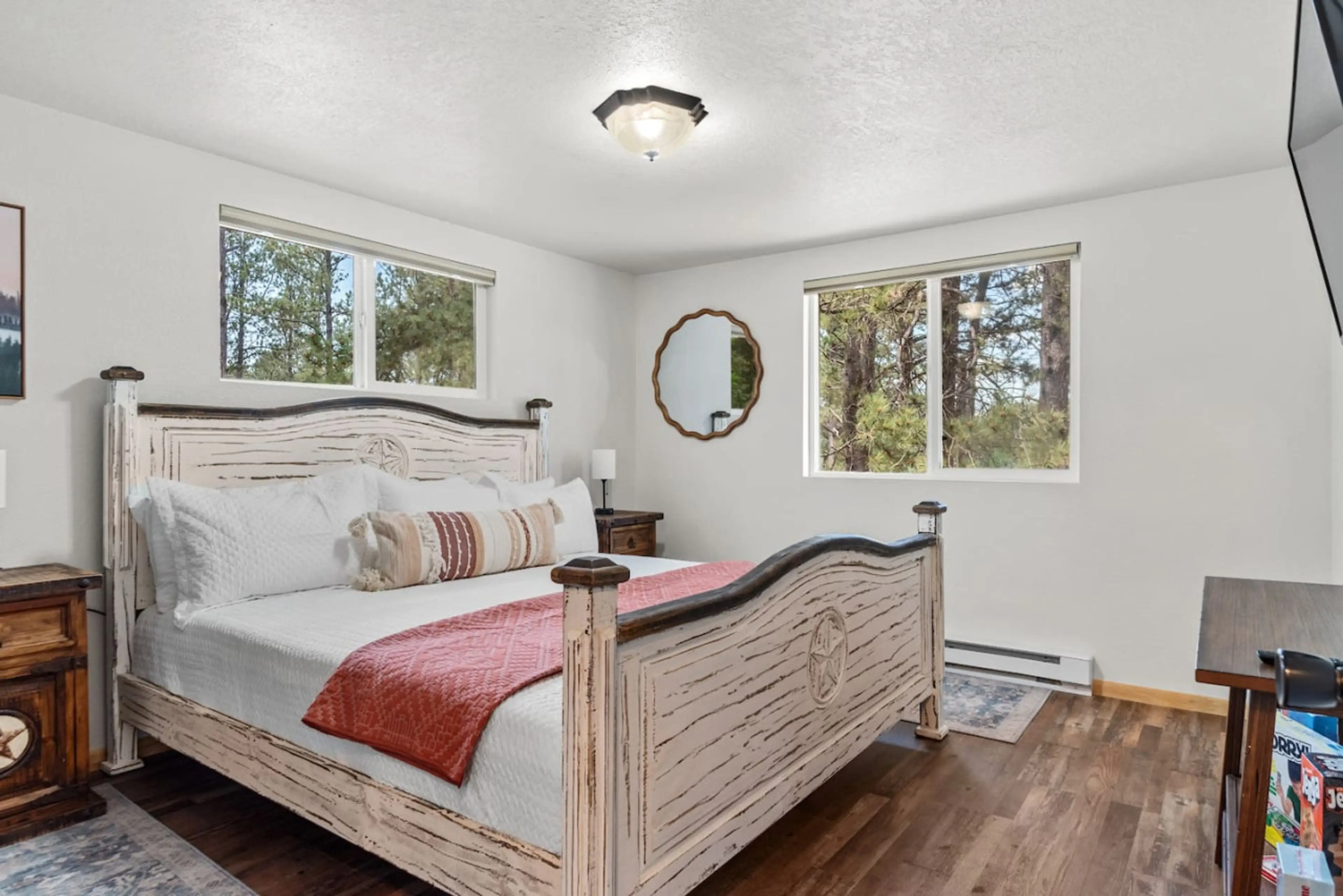 Sleep like royalty in our cozy queen-size bed.