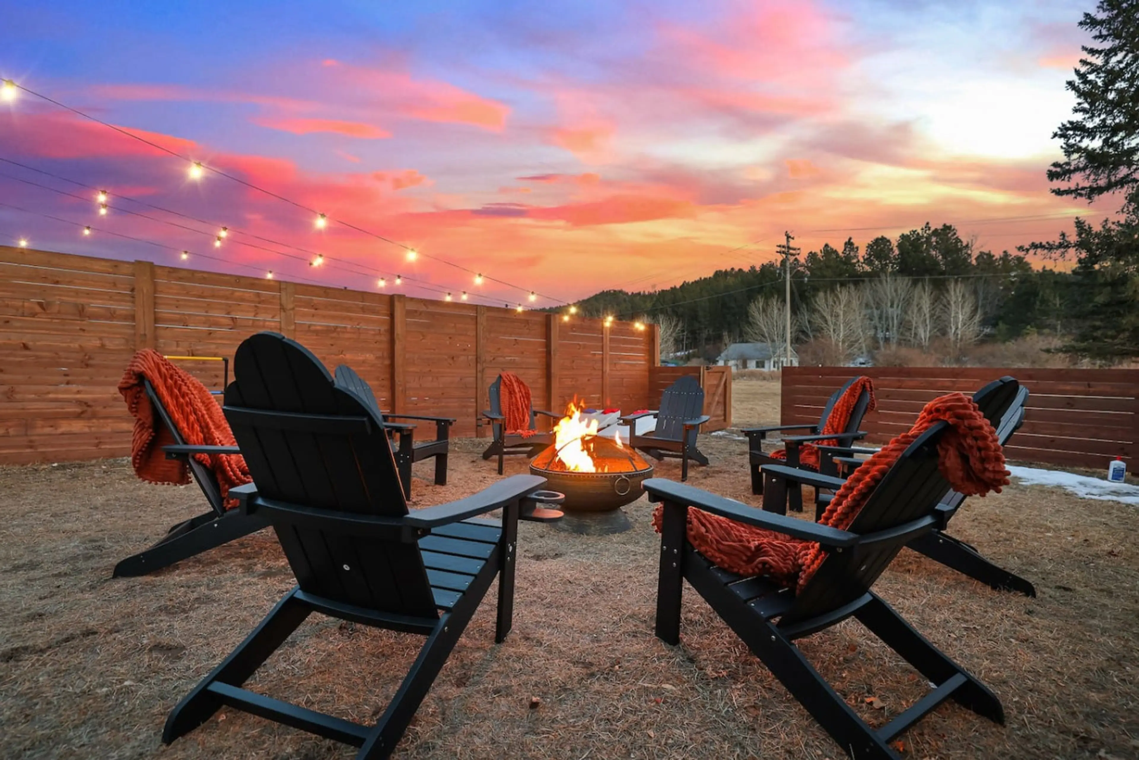 Golden embers, starry skies, and memories in the making.