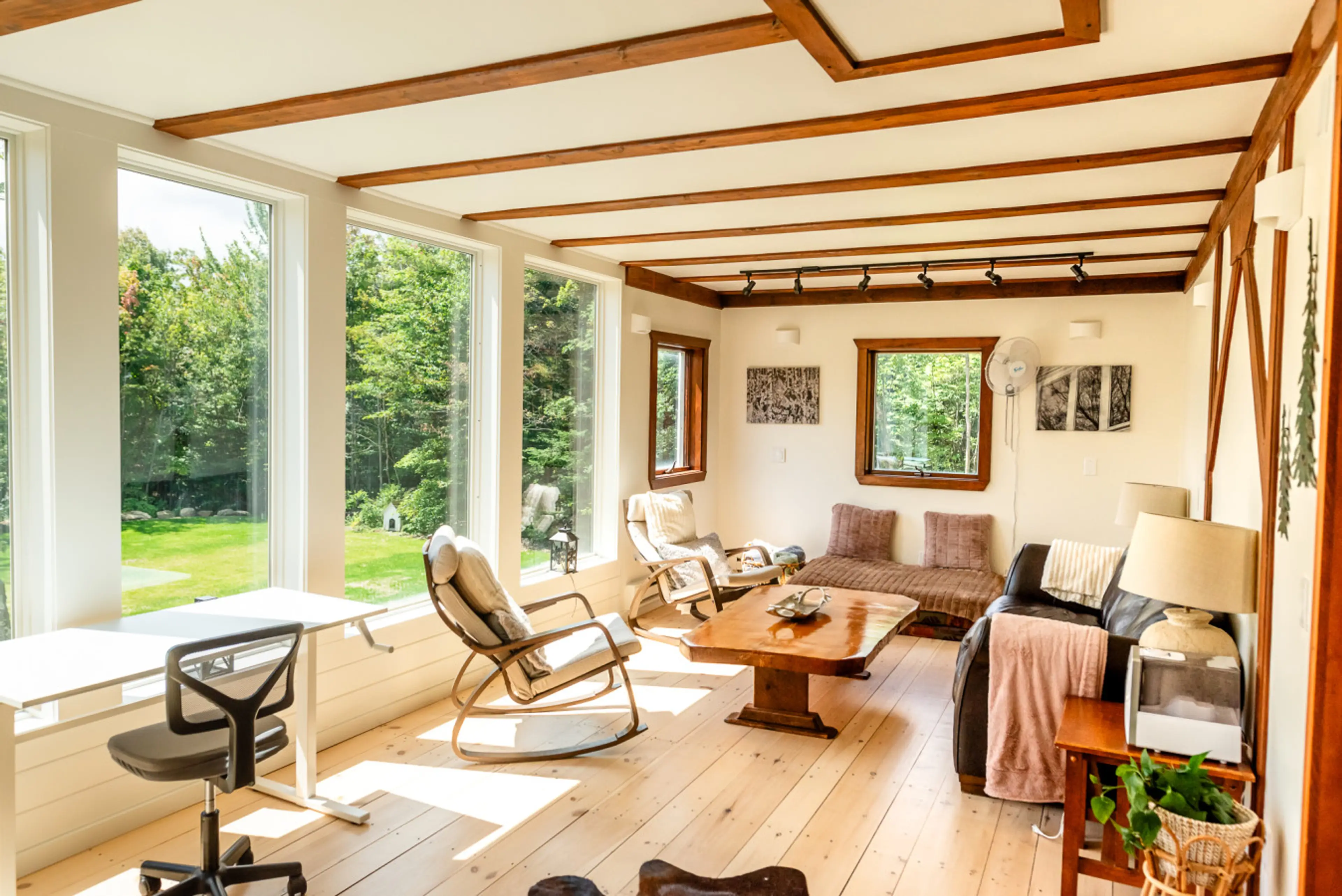 Bright, peaceful sunroom ideal for morning coffee or quiet downtime.
