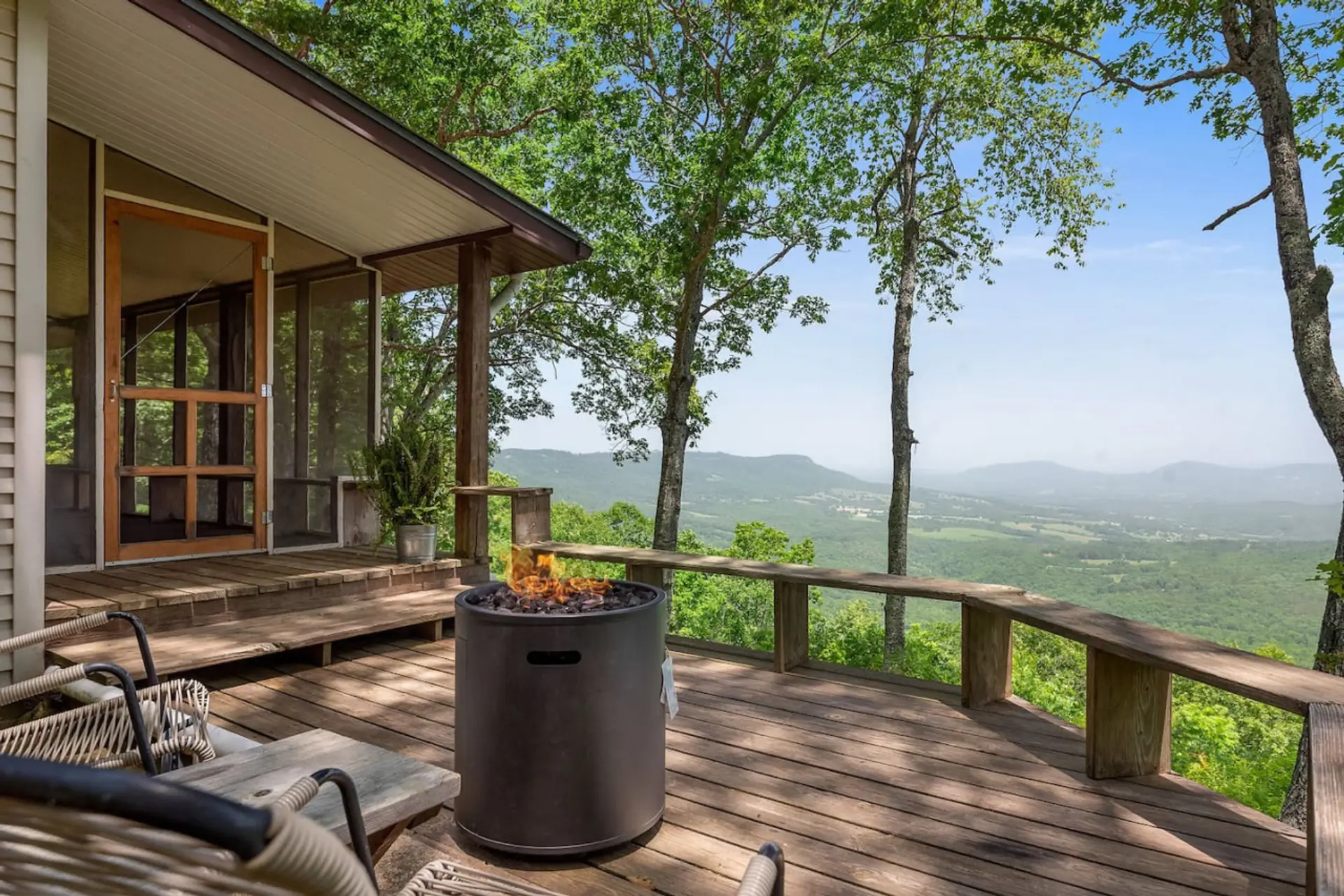 Gas firepit (propane provided) on patio area