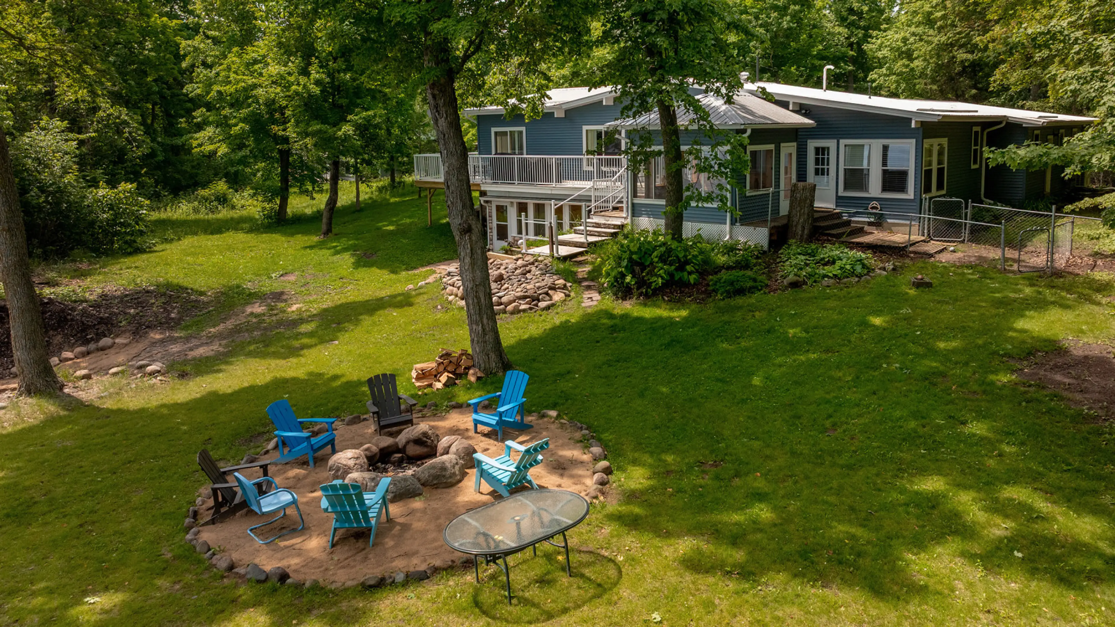 Lakeside firepit