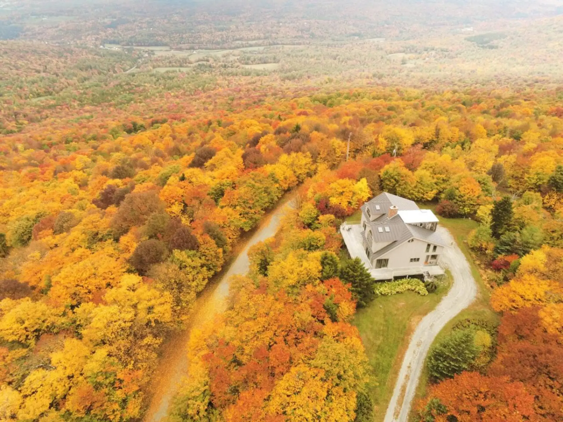 Fall colors around the house overlooking the valley