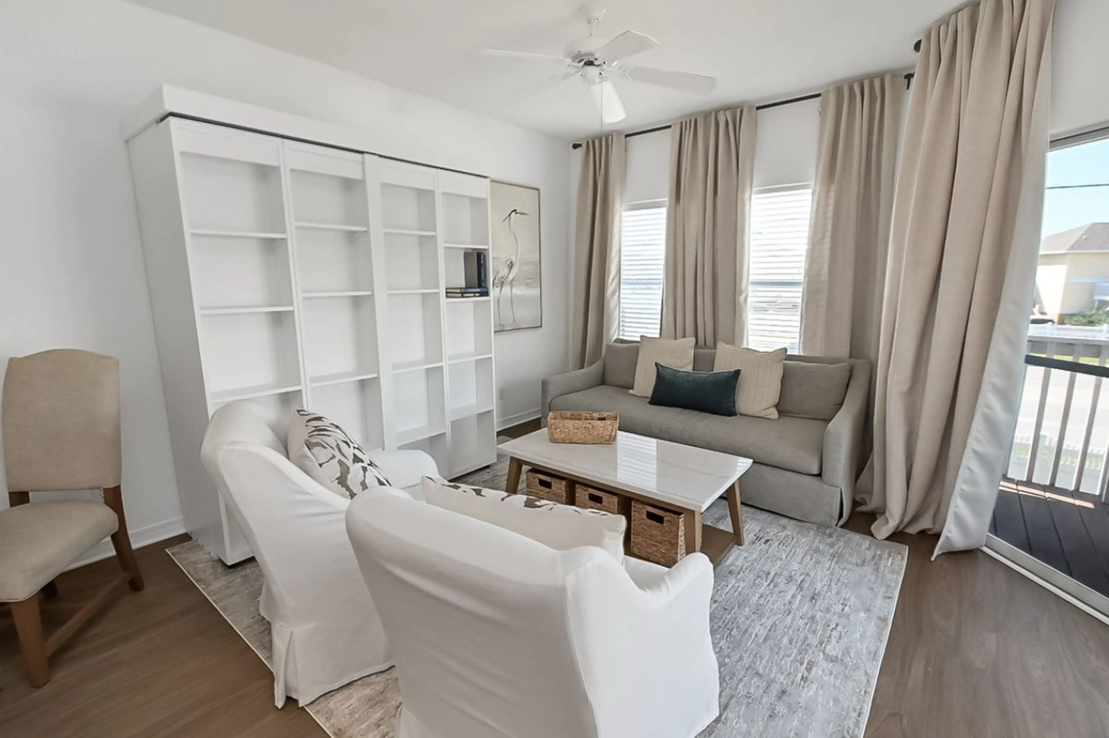 Living room with queen sofa bed