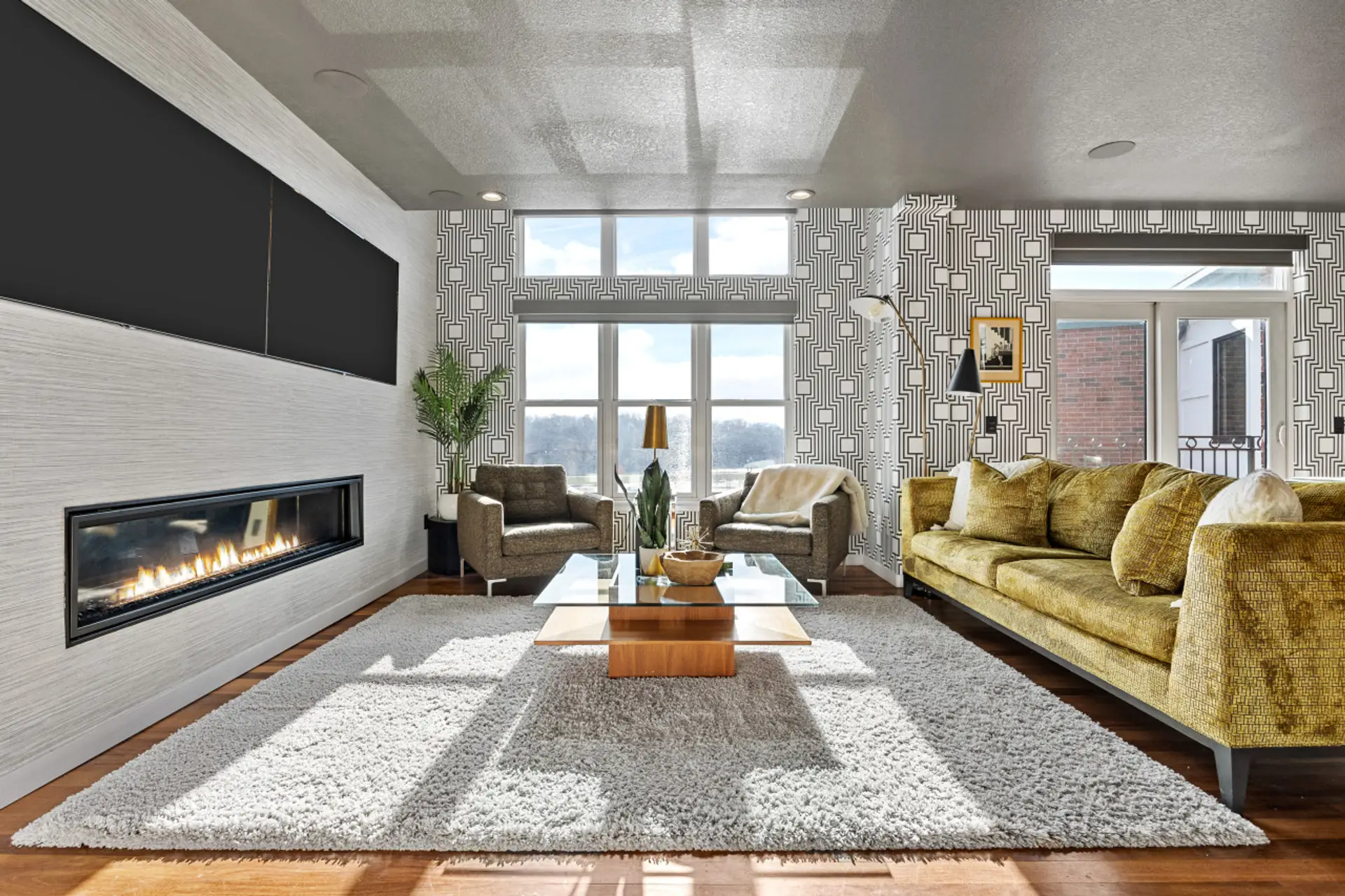 Living Room - Dual Televisions