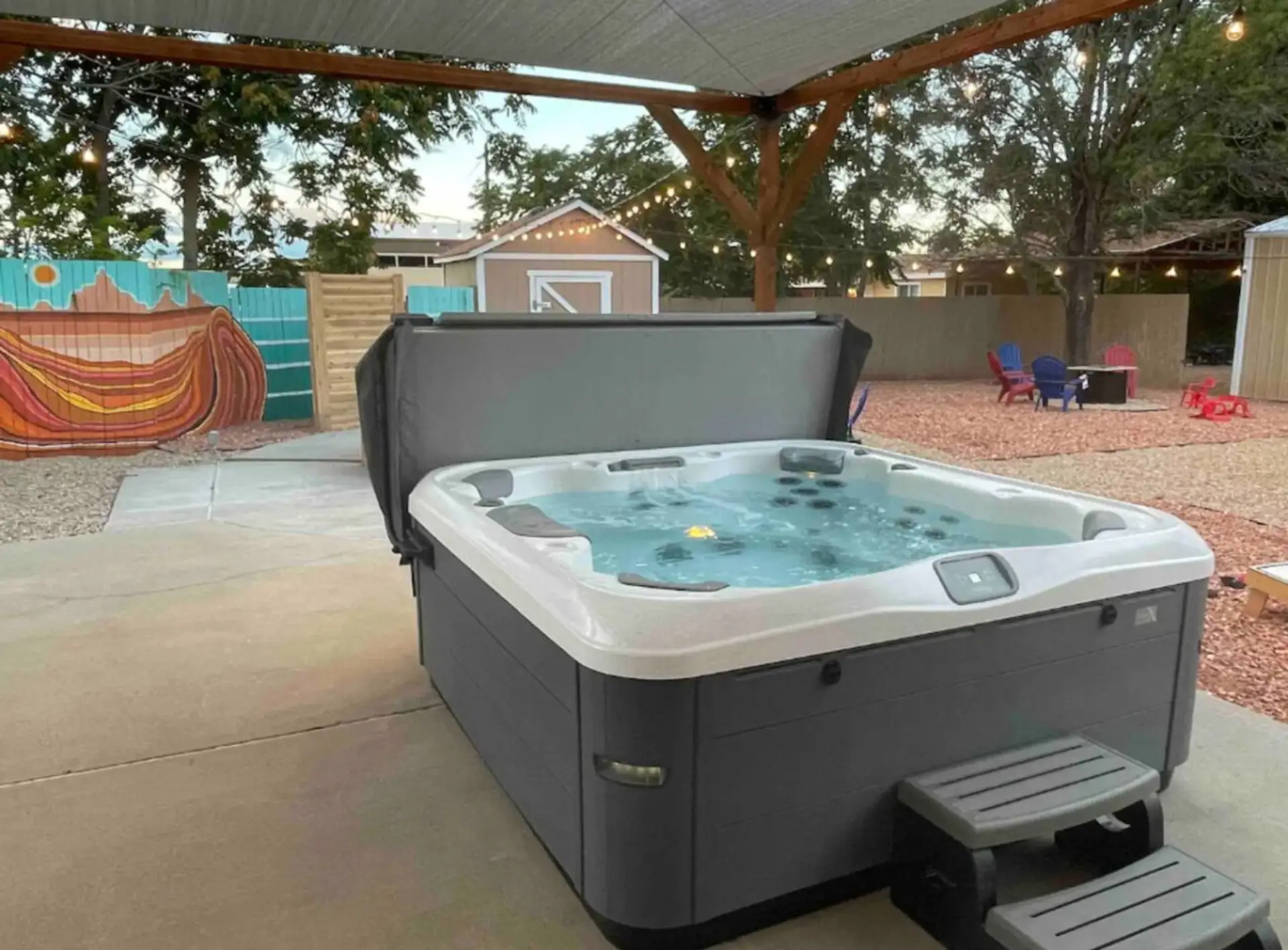 Our amazing Hot Tub is open year round!