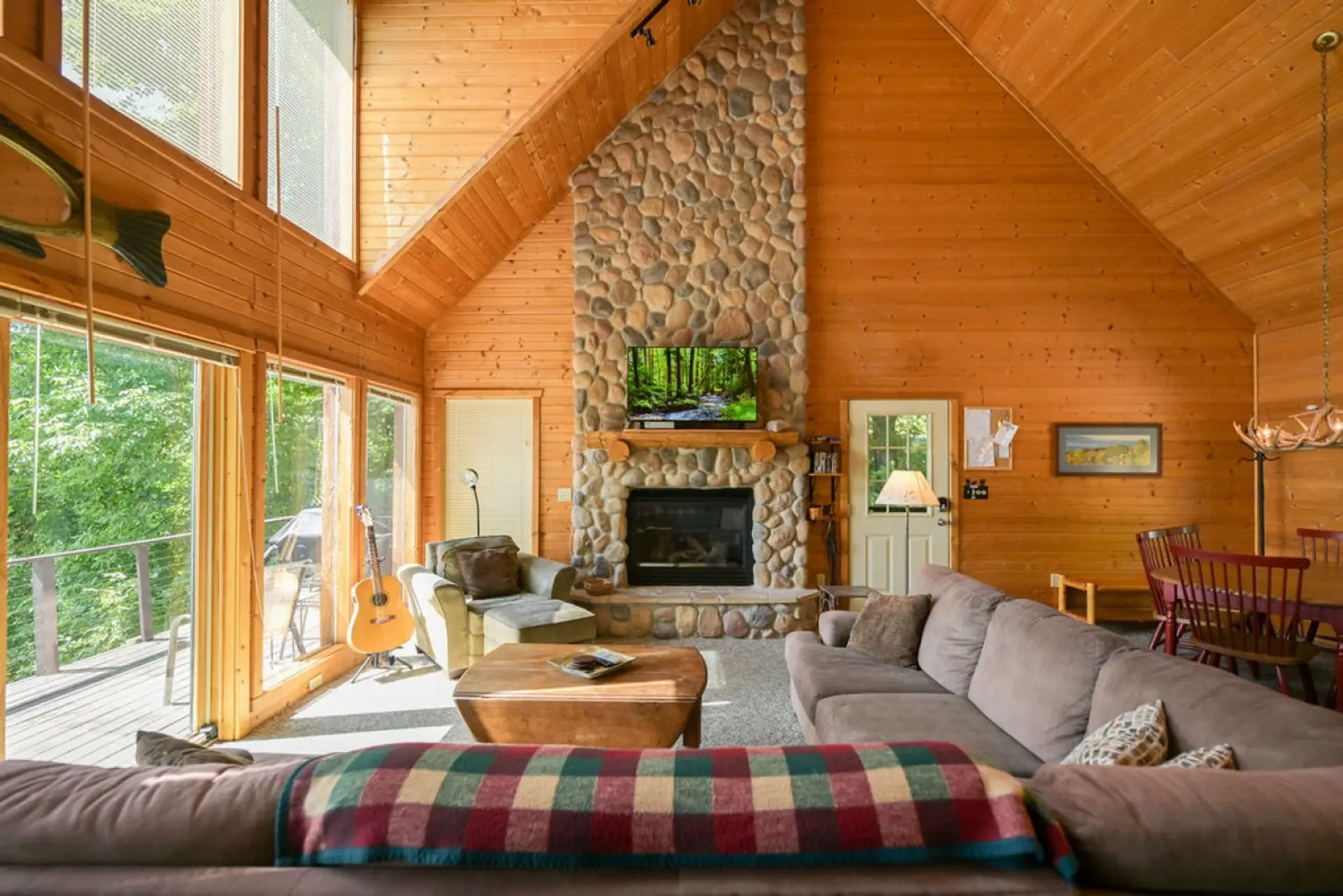 Main Floor Living Room with Gas Fireplace