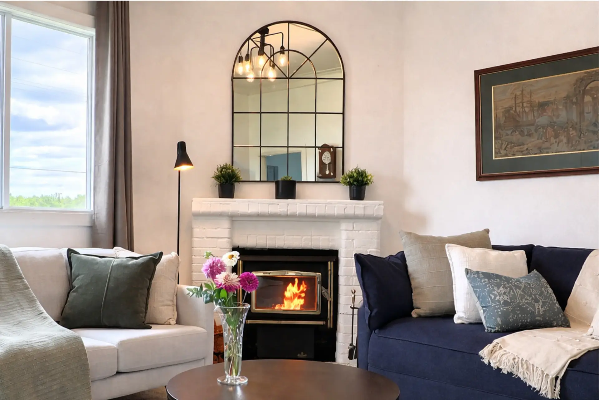 Living Room with Fireplace