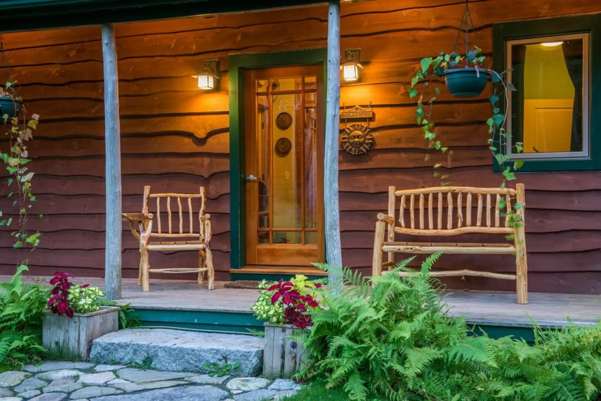 Come and stay a while, put your feet up and enjoy a book overlooking the front lawn