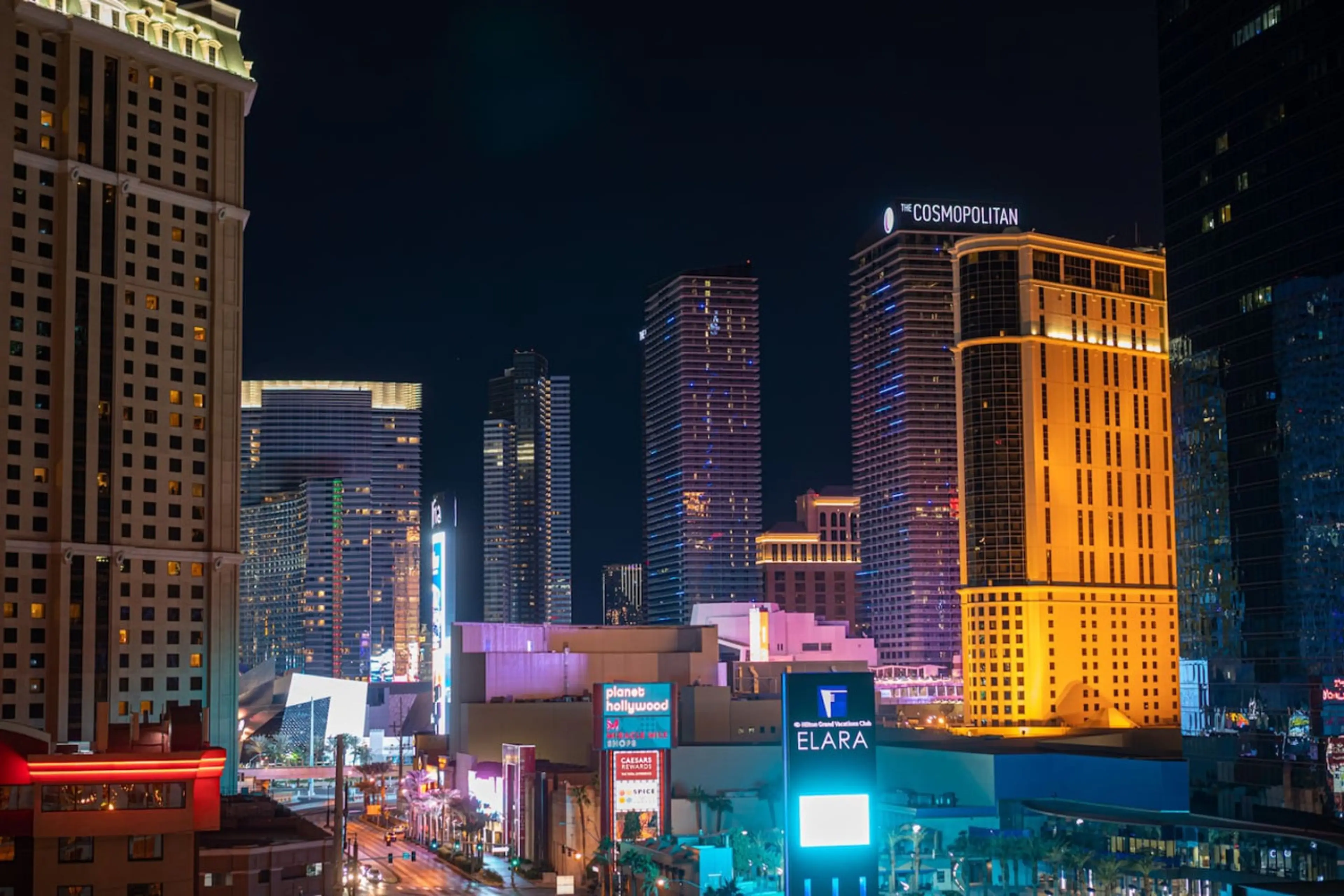 Take in the magical Vegas nights!