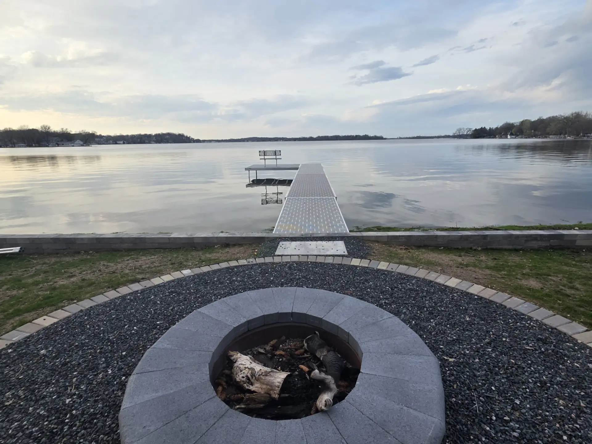 New Pier system installed May 2026 with Bench