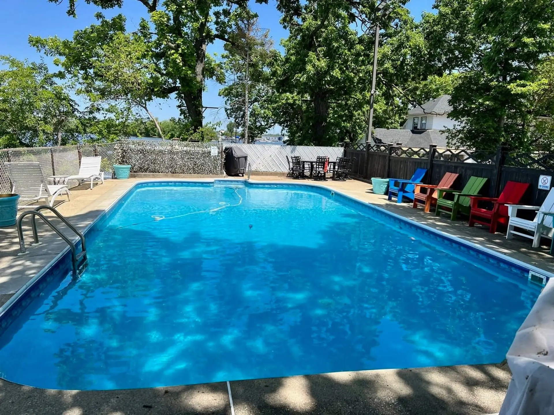 Heated inground pool from 3' to 6' deep - Open in Summer Season