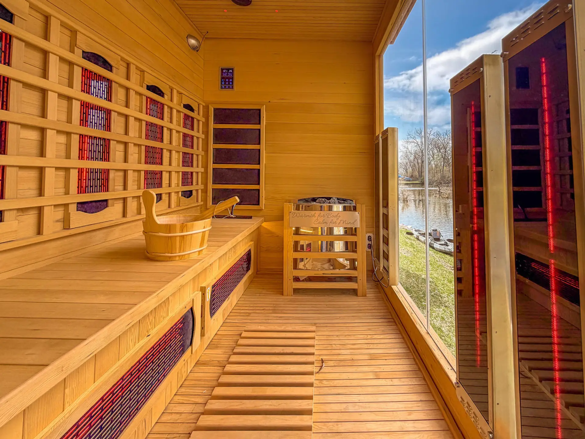 Relax and unwind in the infrared sauna