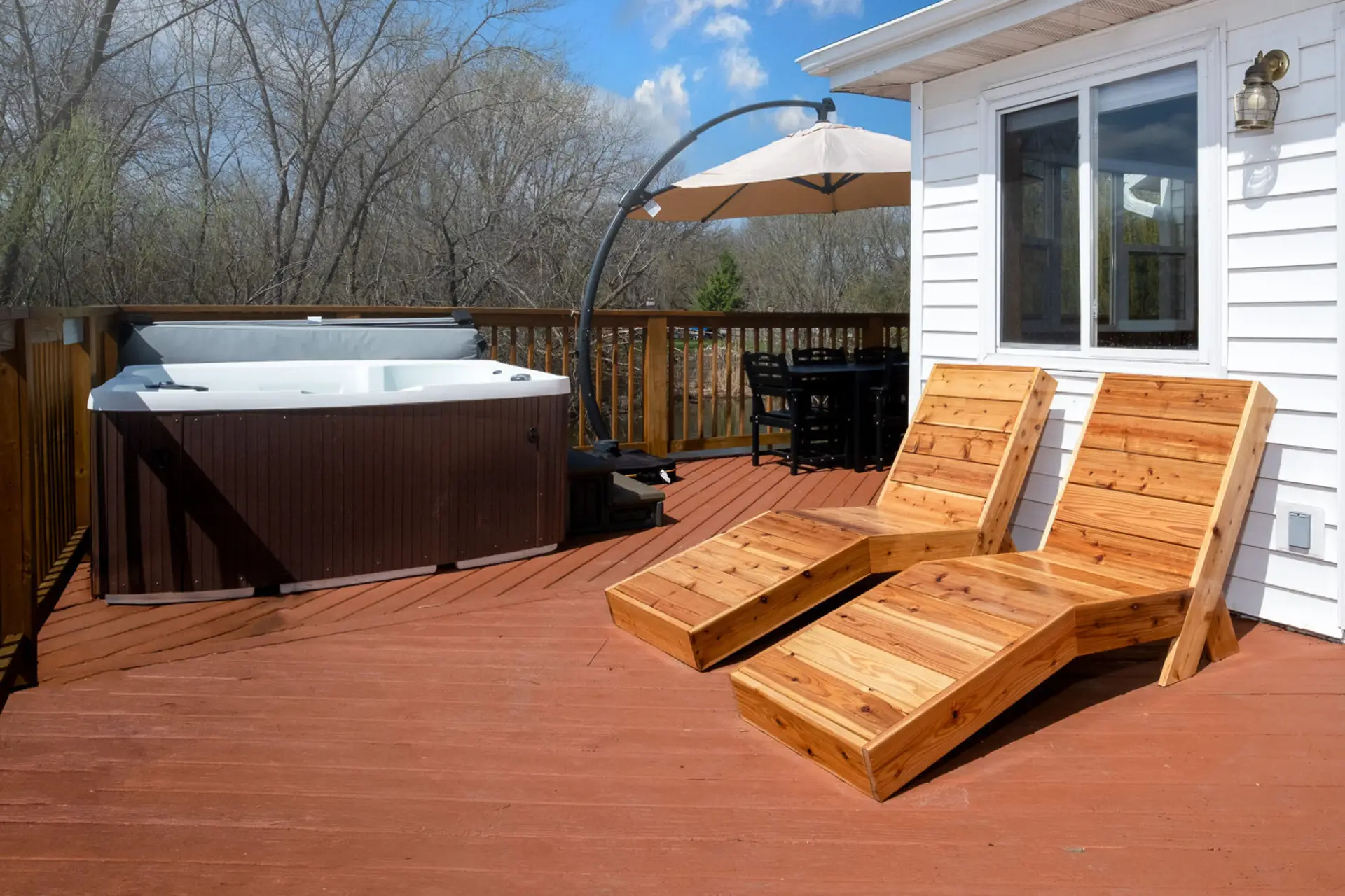 Lay out and get some sun, or take a dip in the hot tub