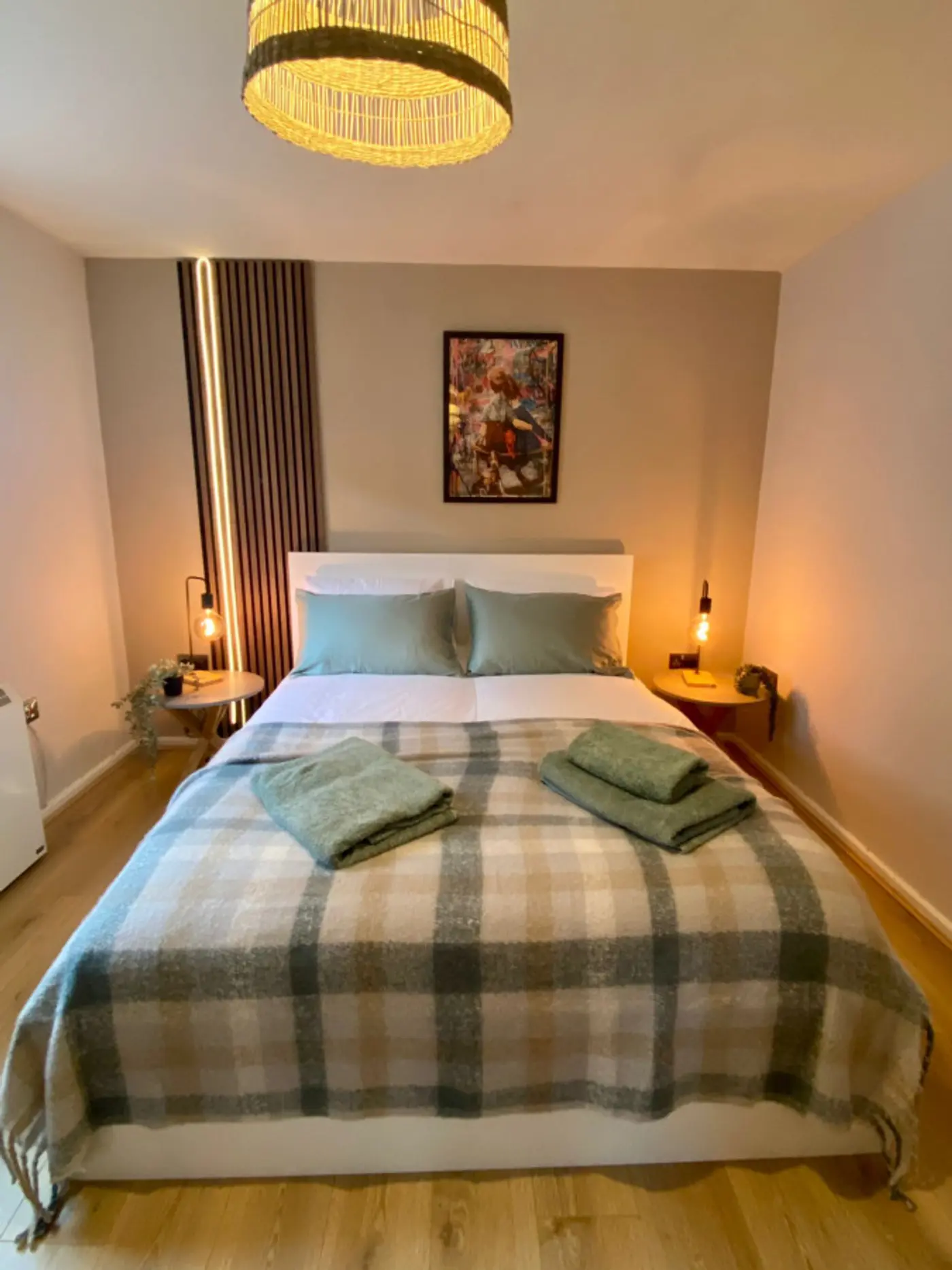 Open-plan living and kitchen area in one of our central Crewe apartments