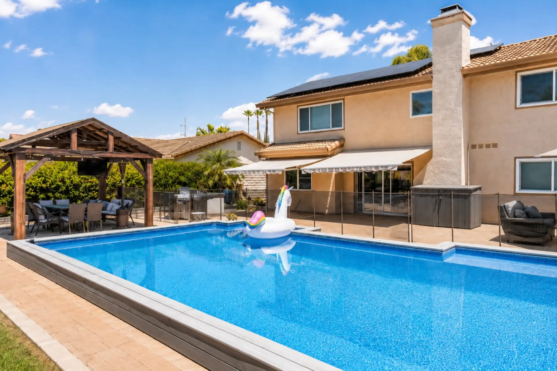 Budwin Pool Rear of House