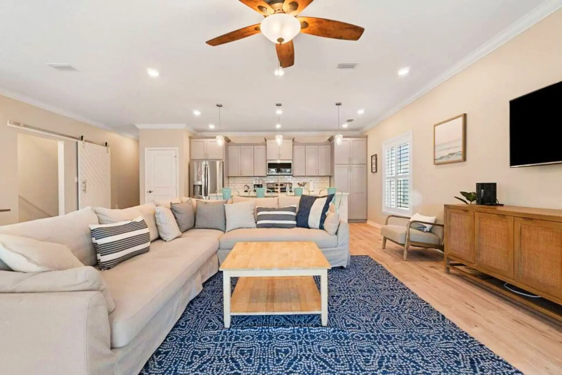 Relax with the whole family in our large living room