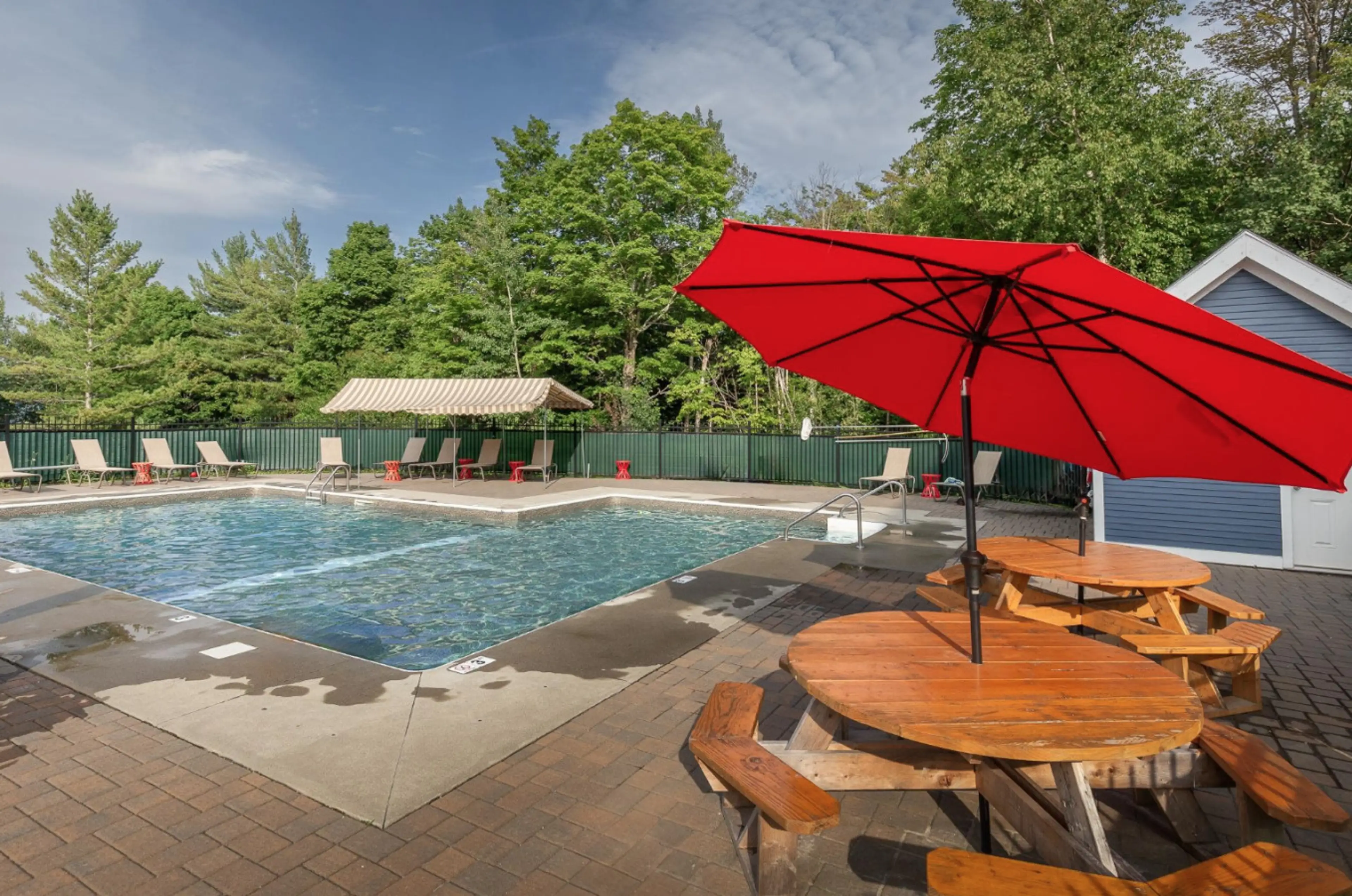 Our outdoor pool awaits during the warm months.