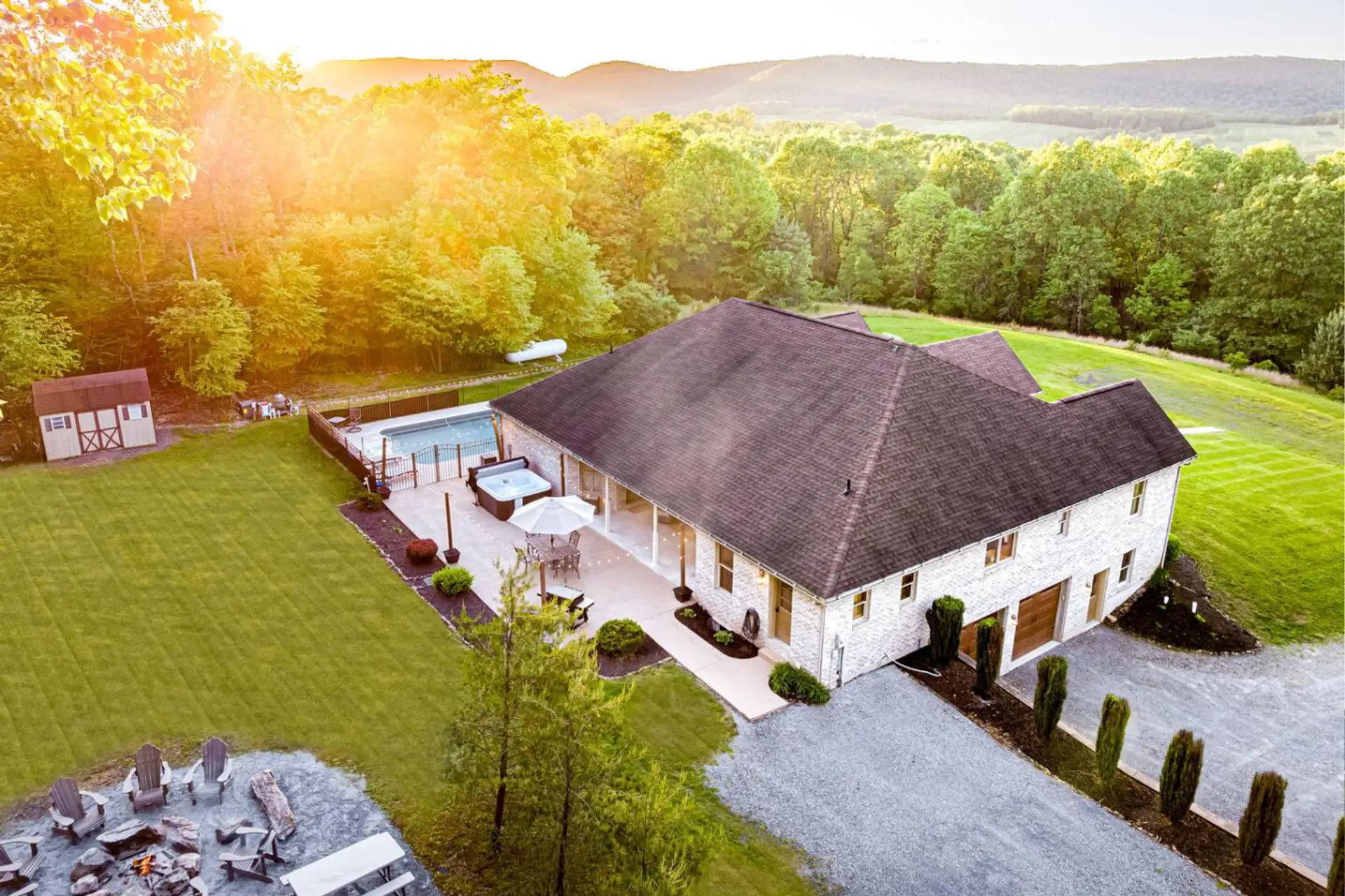 Blissful Mountain Getaway aerial view