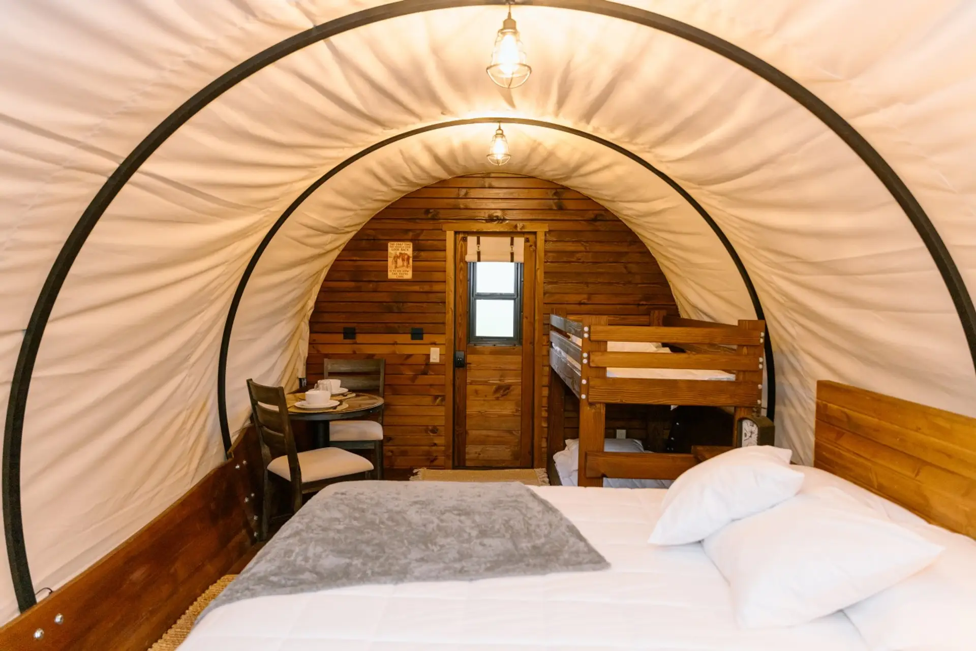 Inside [Queen Bed & RV Twin Bunk Bed - Sleeps 4]