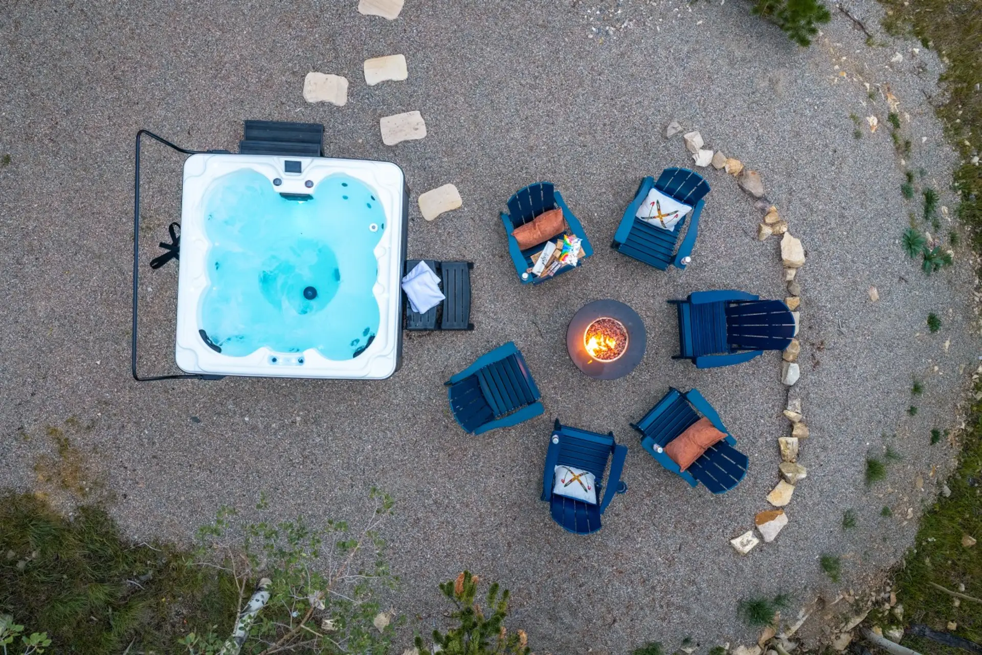 Soak under Colorado's star-studded sky — private hot tub included.