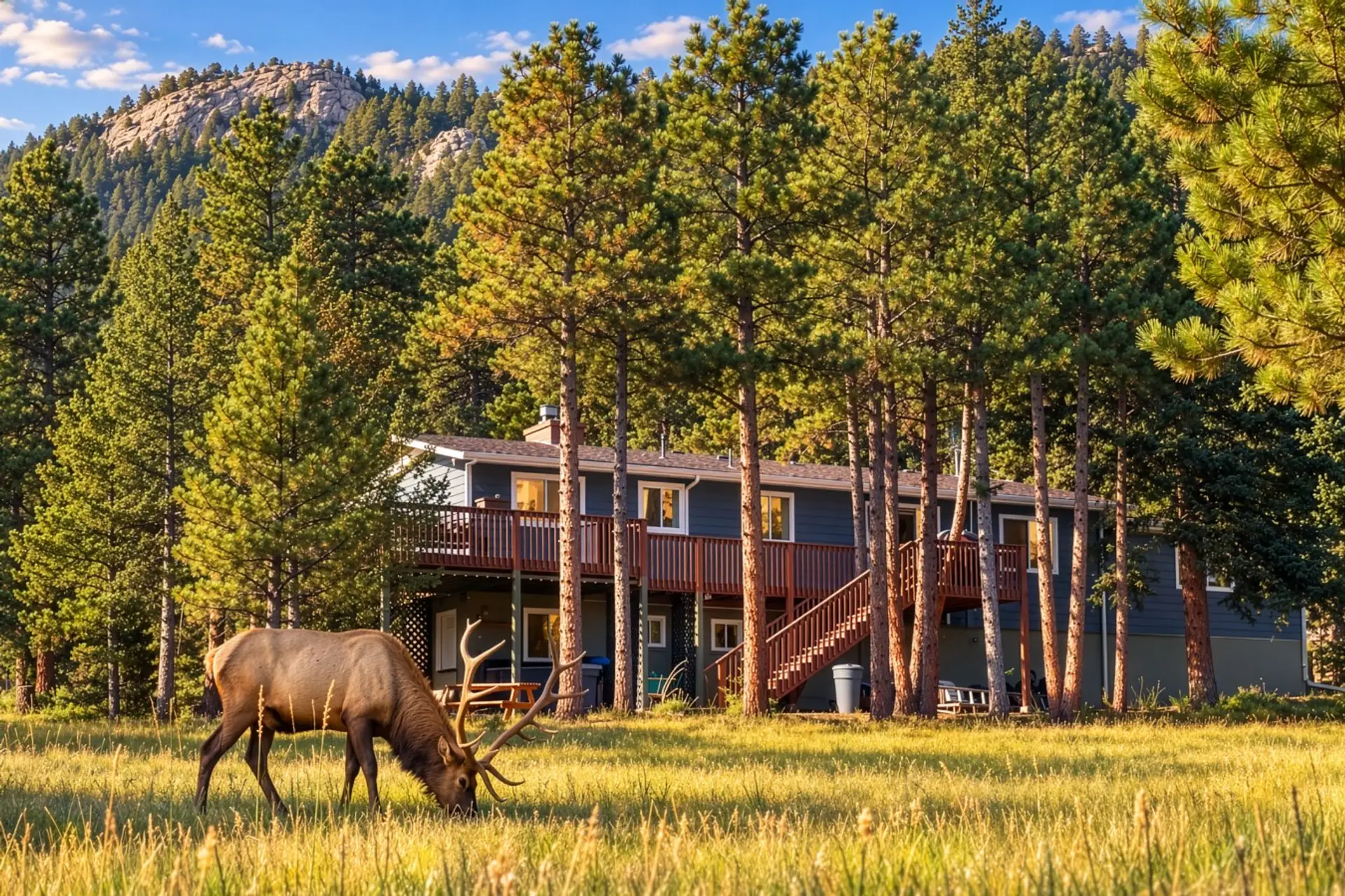 The elk rut come to the backyard every September! Promise it's a real photo too :)