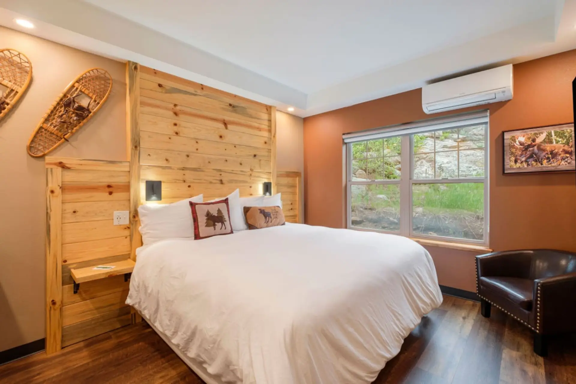Comfy king bed for resting before exploring the National Park