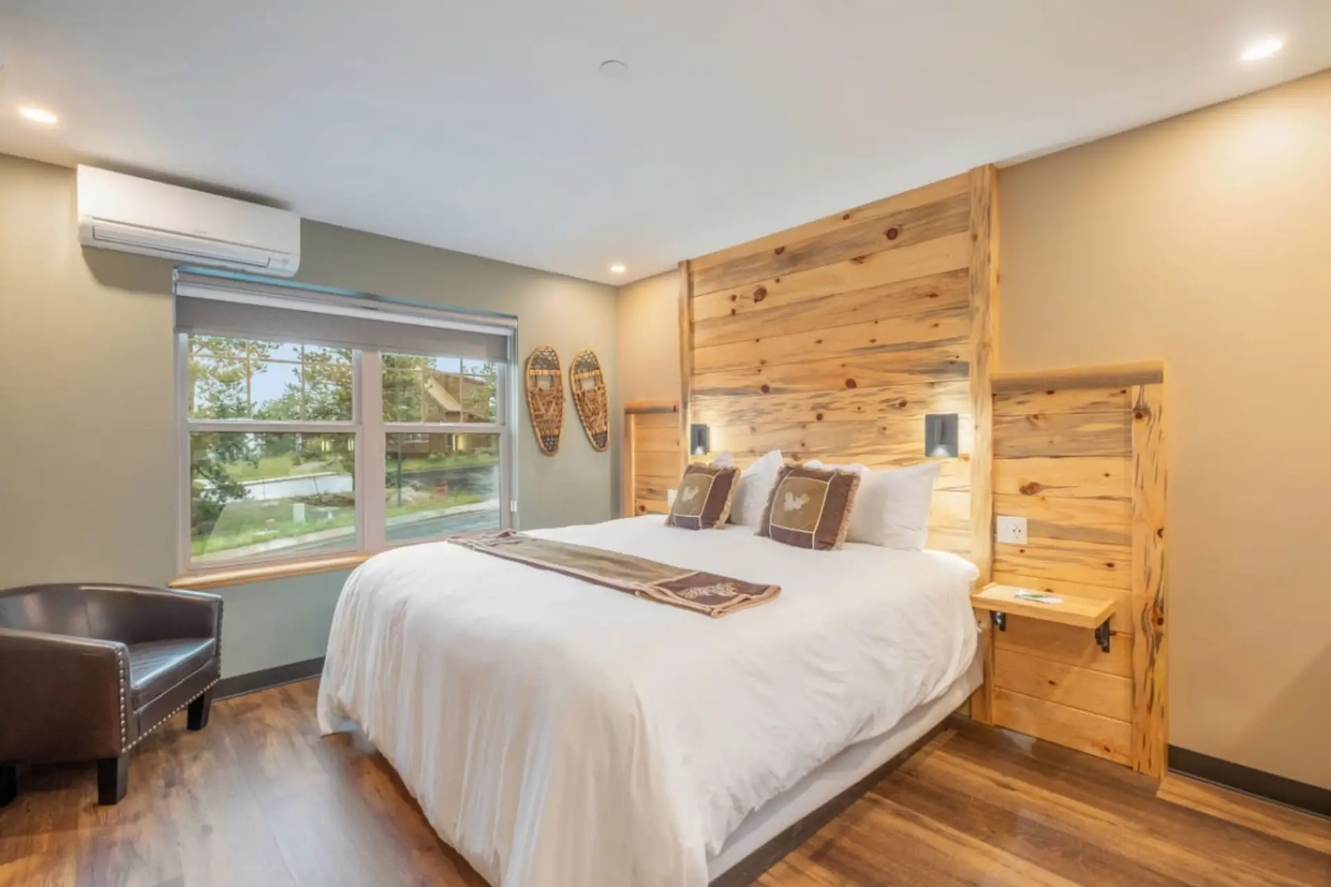 Comfy king bed on the second floor for peace and quiet