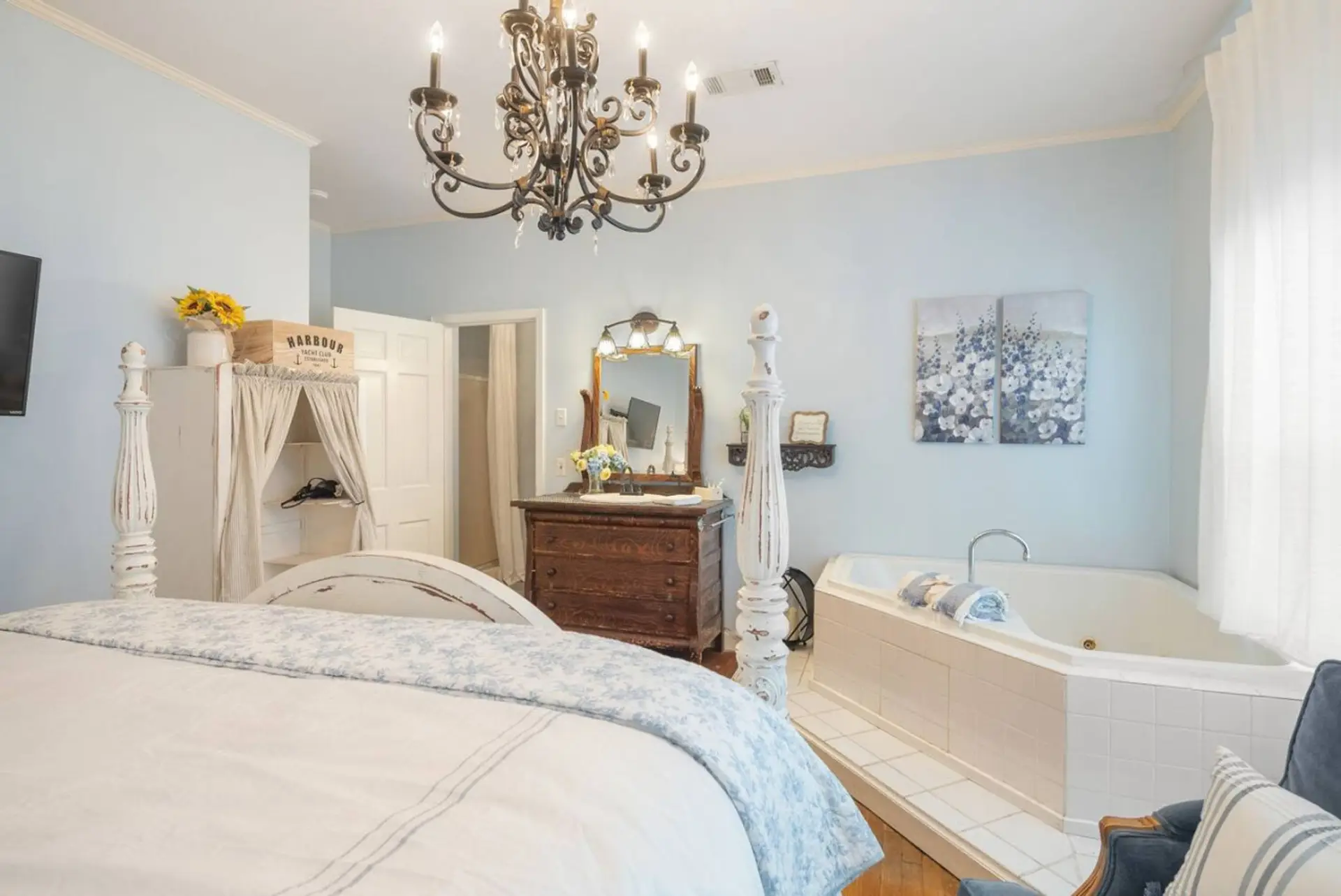 Large soaking tub