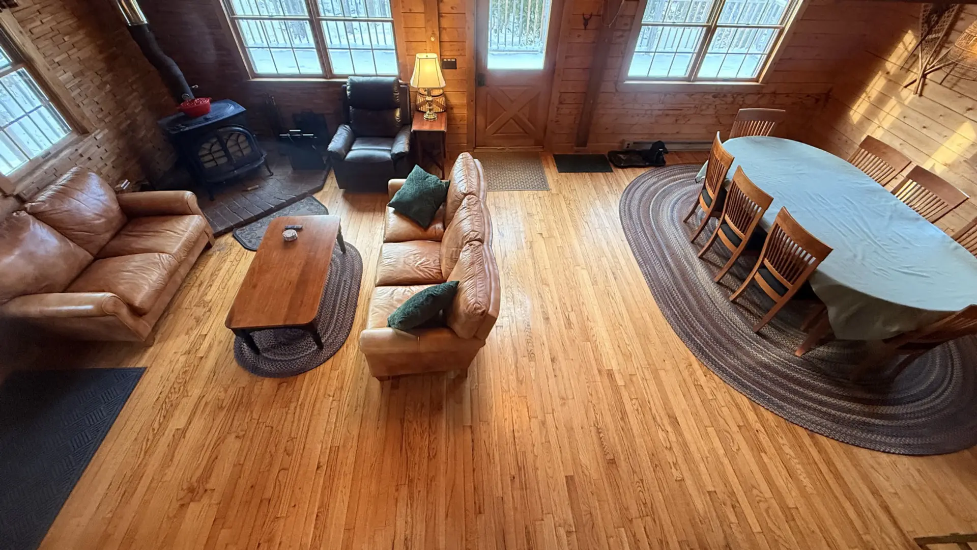Point of view from the balcony inside.