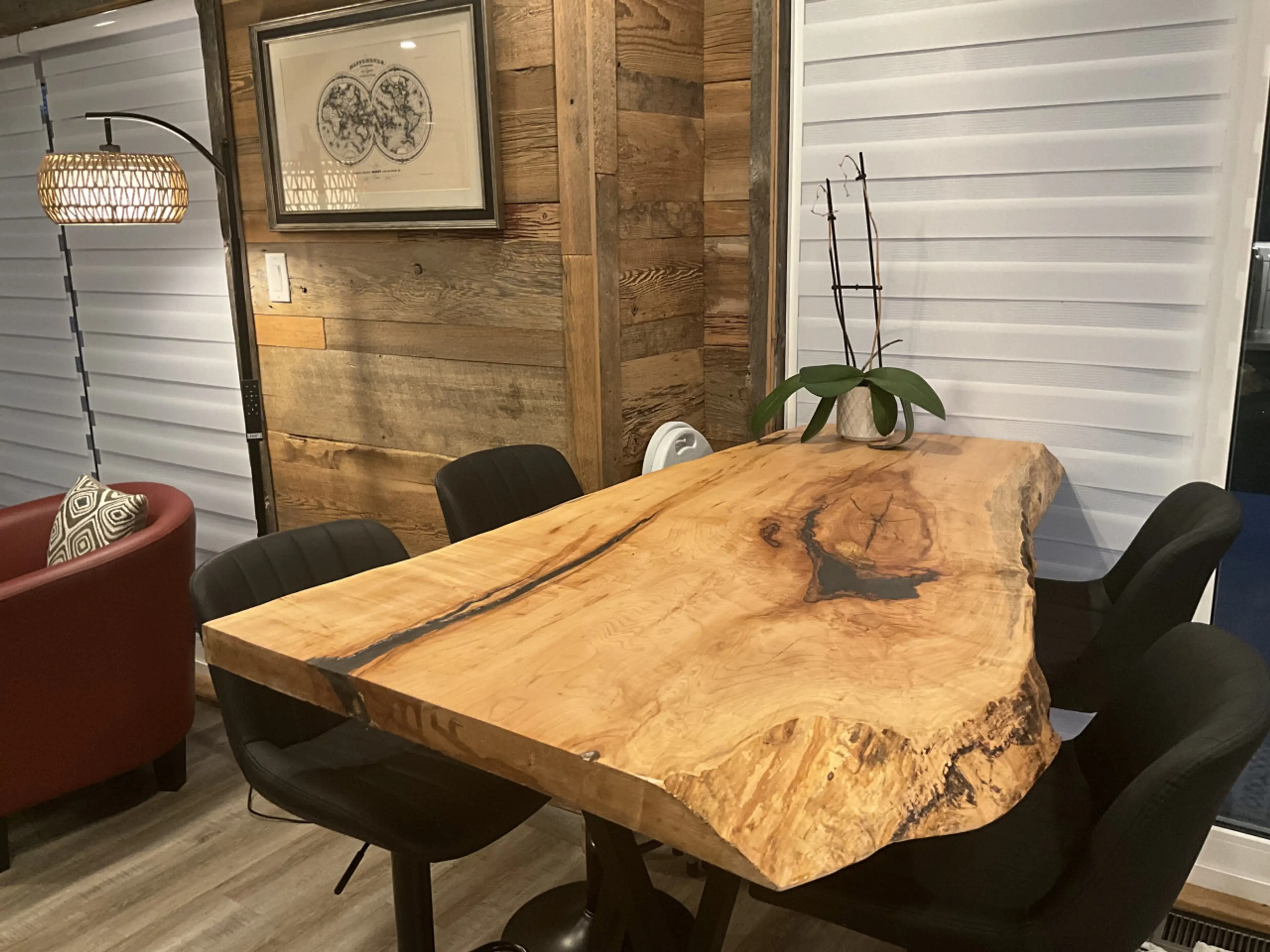 Live edge dining table