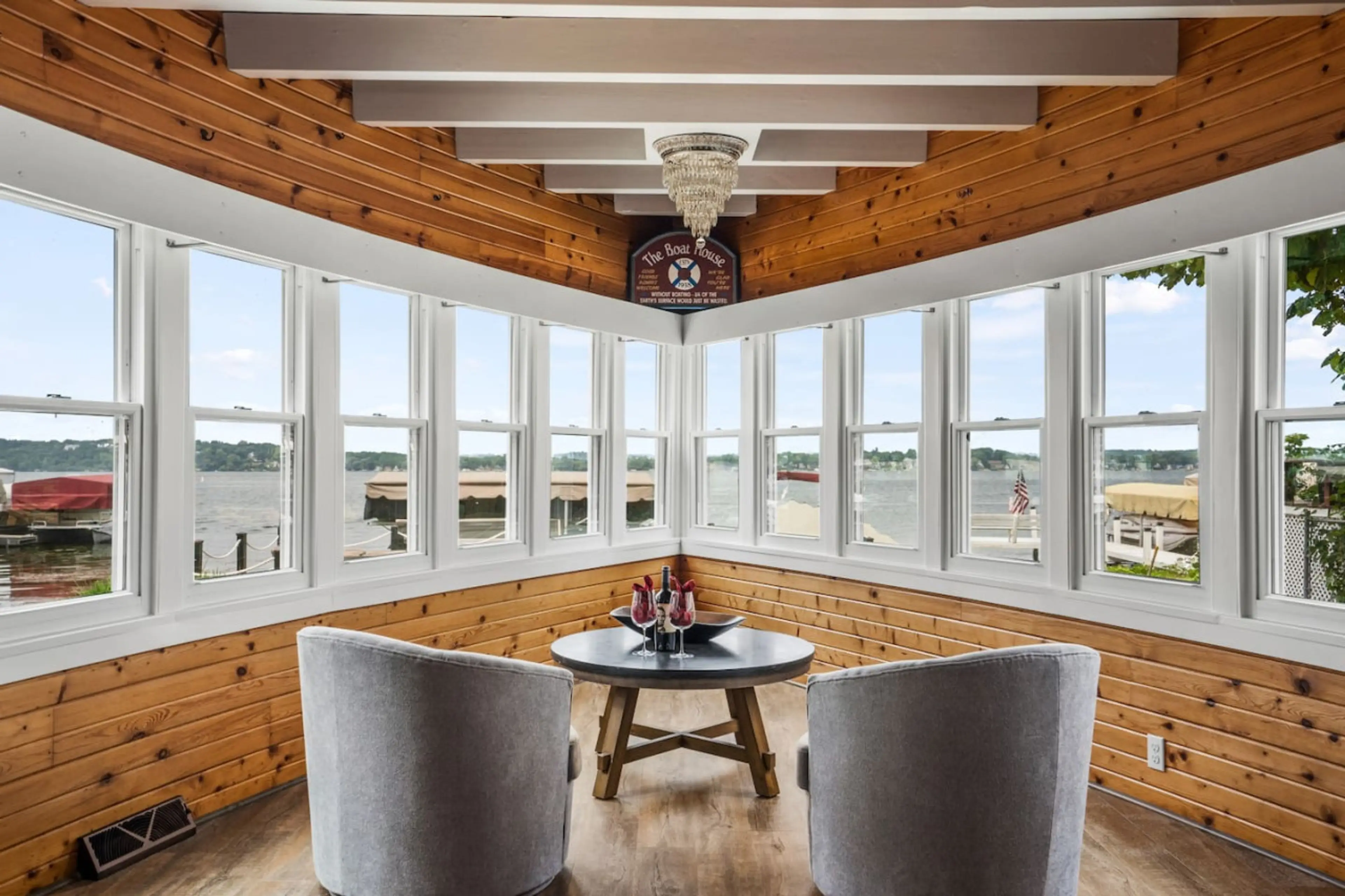 You will truly feel like you are at sea relaxing in this living room