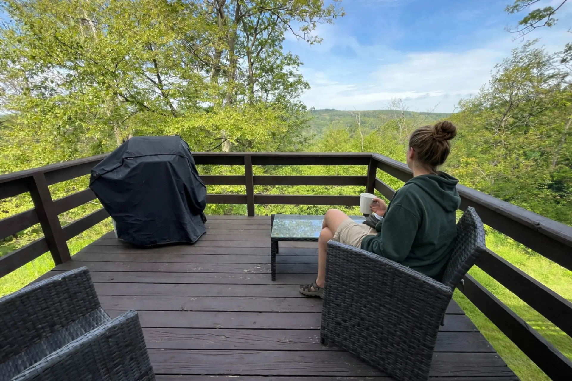 Relax on the back deck with this amazing view!