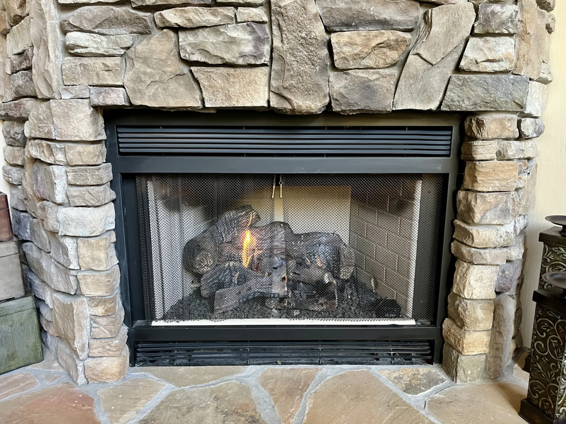 Warm your toes by the fireplace on those chilly evenings!