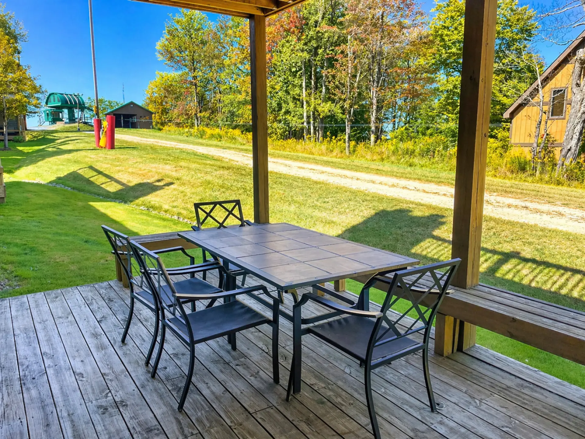 Hang out on the back deck and soak in the fresh mountain breeze