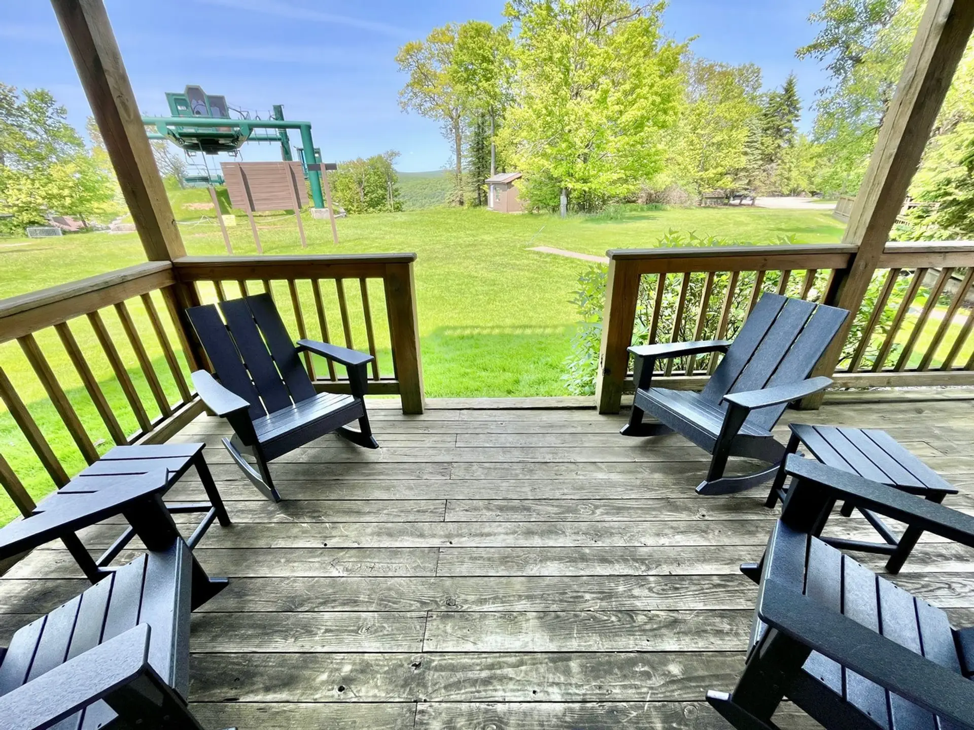 The private back deck is the perfect spot to have your morning coffee or relax after a long day