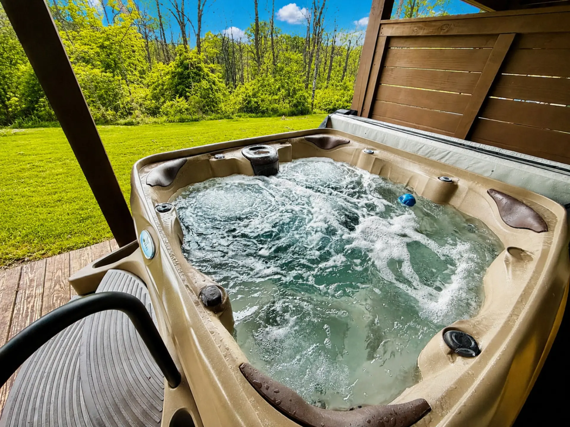 Brand new hot tub installed spring 2026!