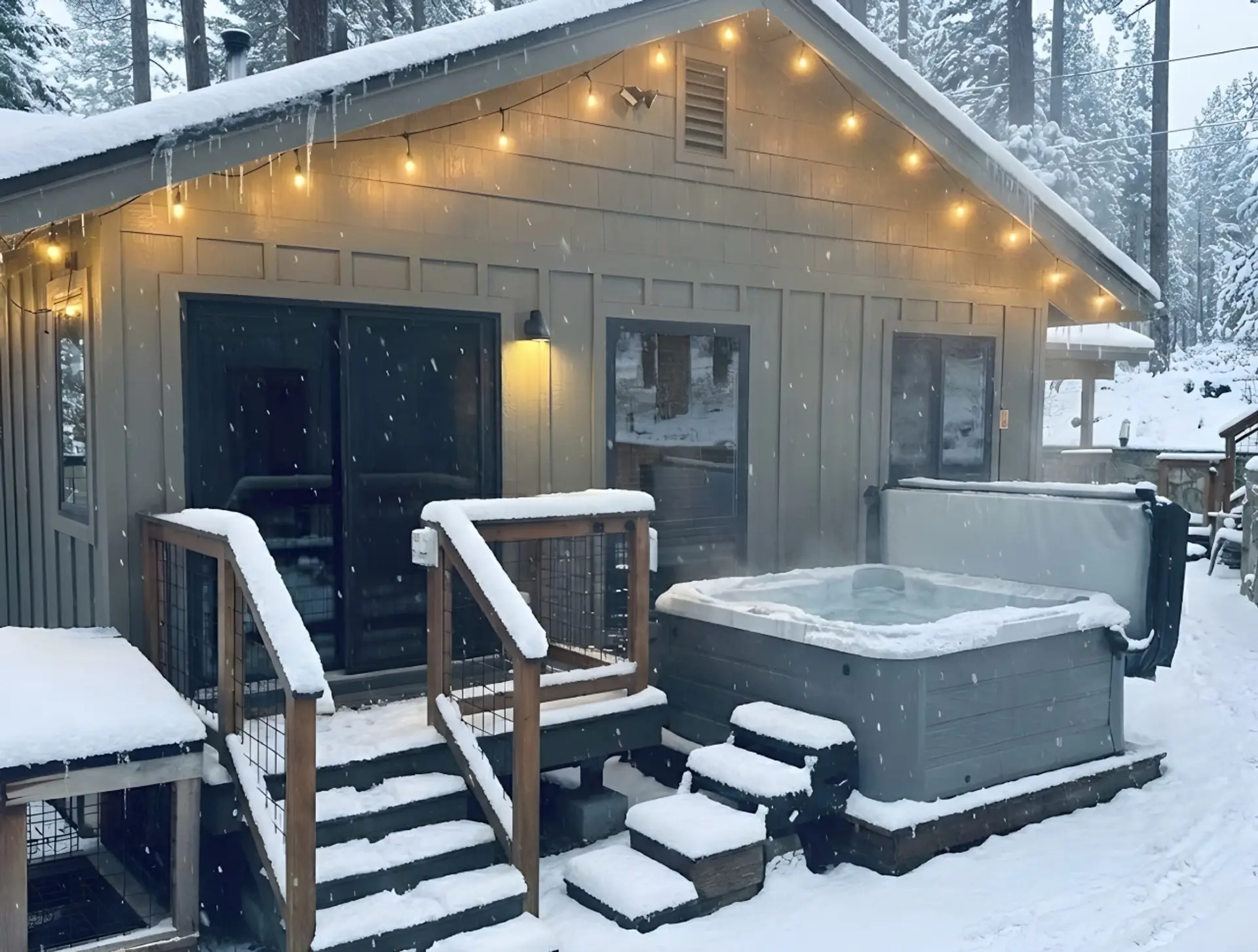 Hot tub in Winter