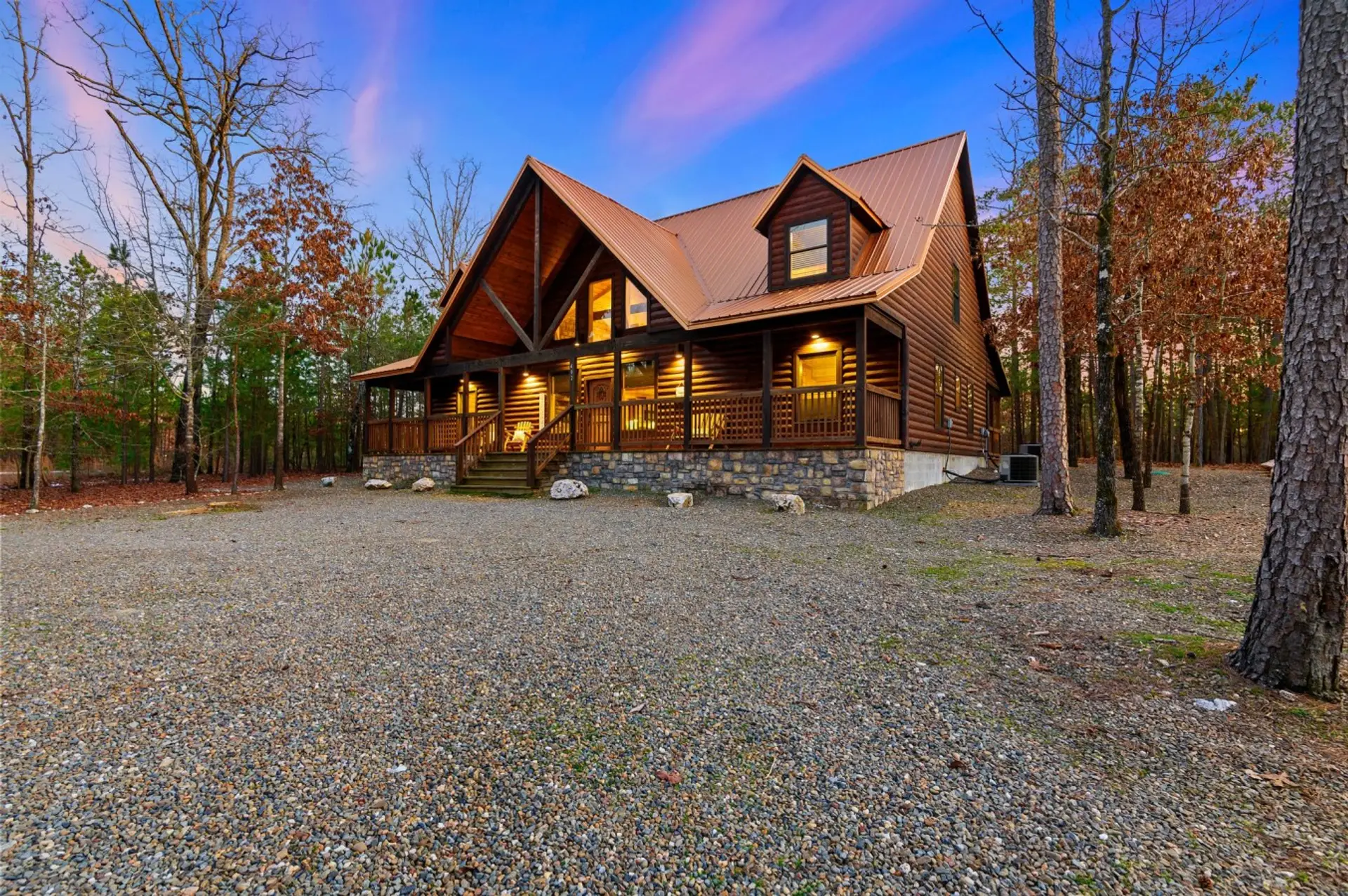 Cabin at twilight