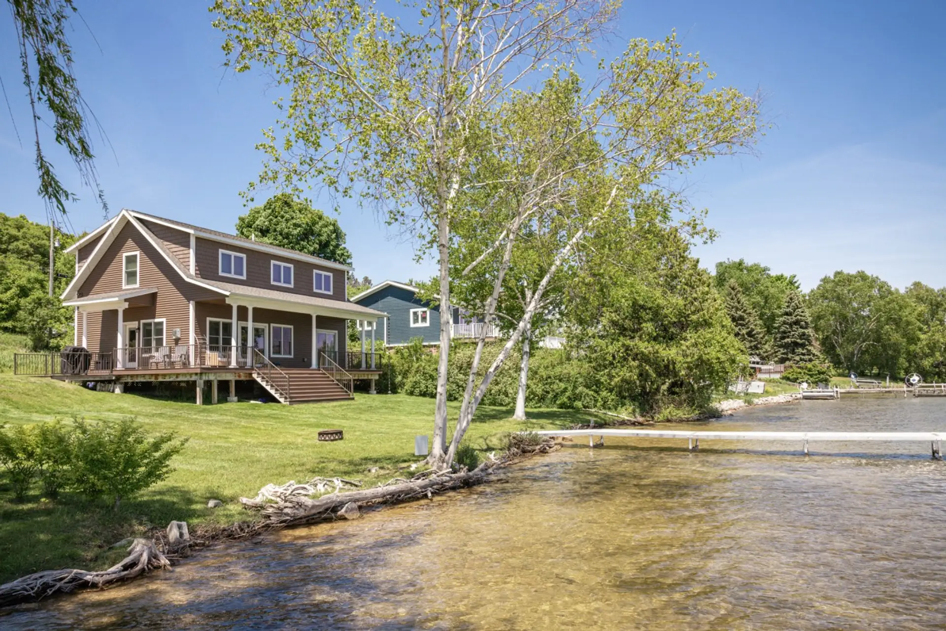 View of house and dock from neighbors dock