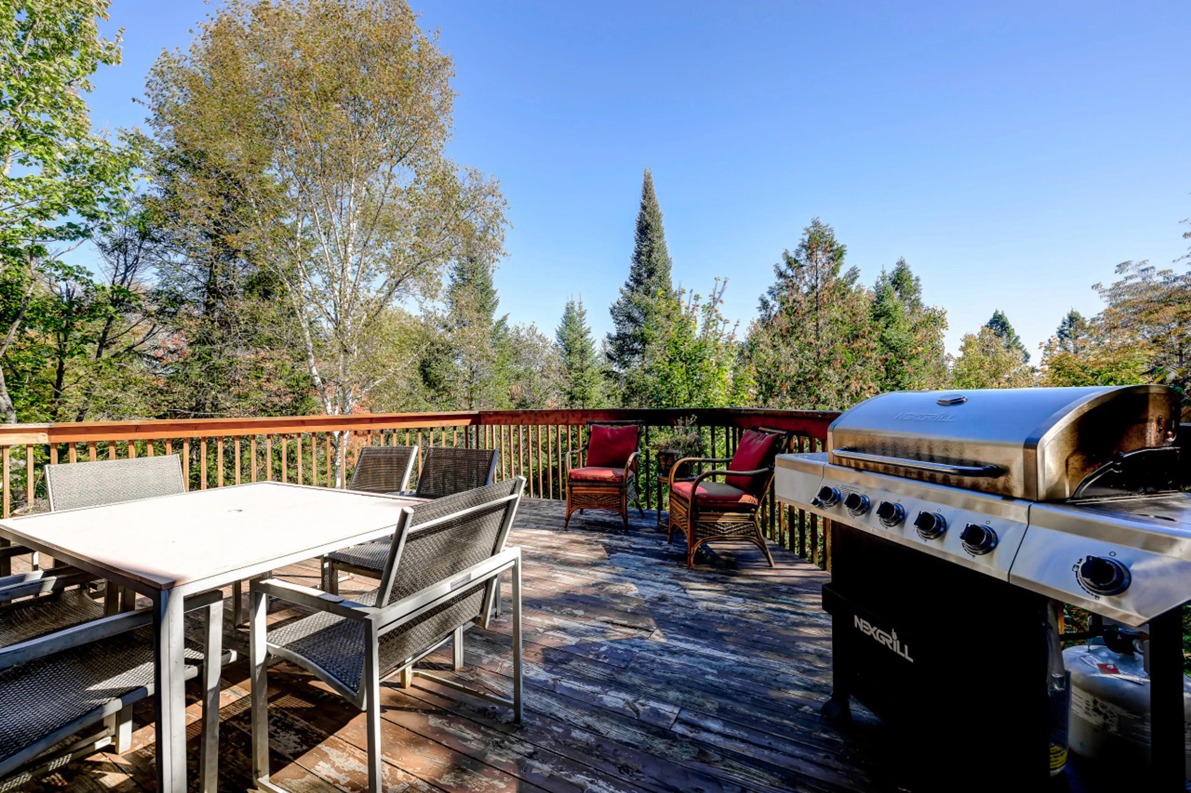 Grande terrasse avec mobilier, bbq et vue exceptionnelle