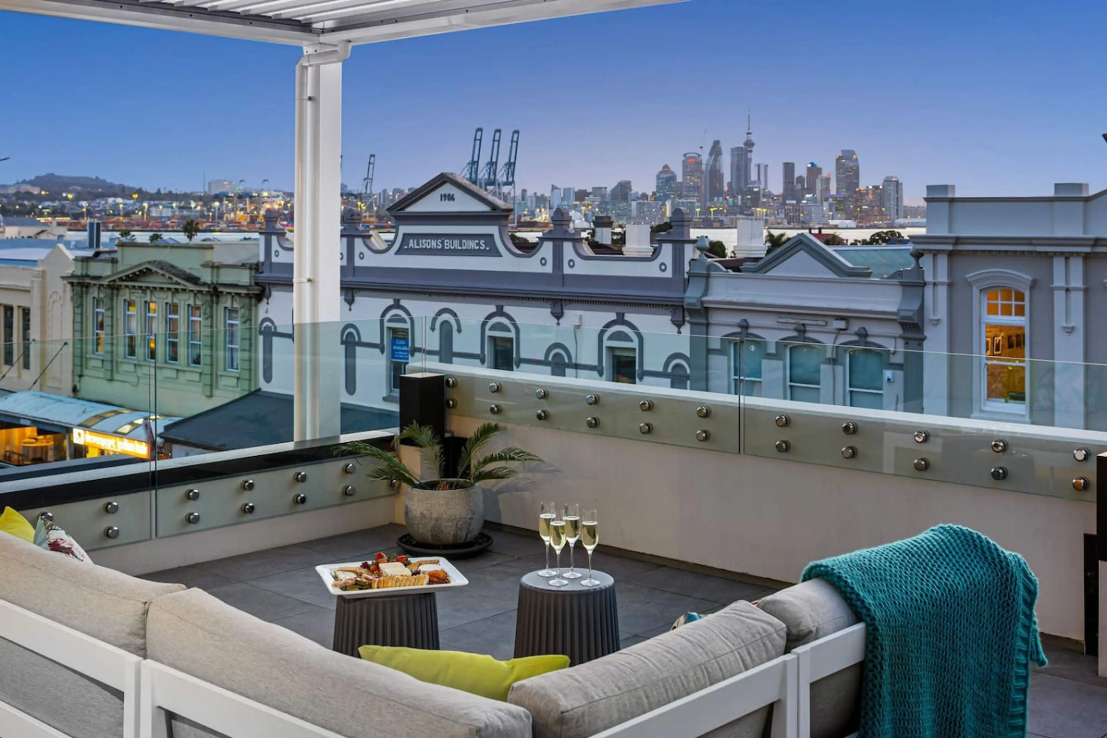 City view at the balcony