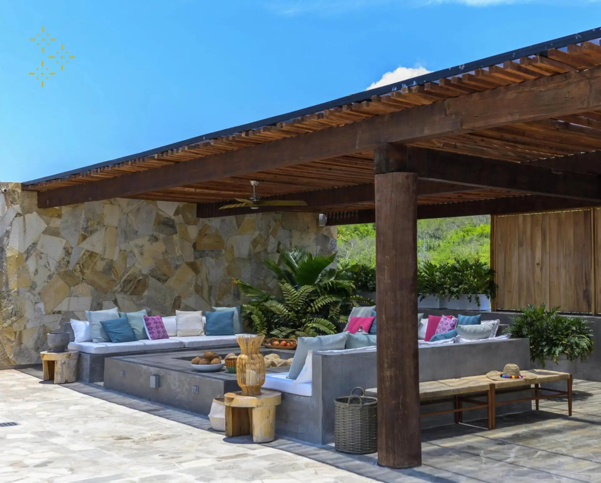 Outdoor sitting area on terrace