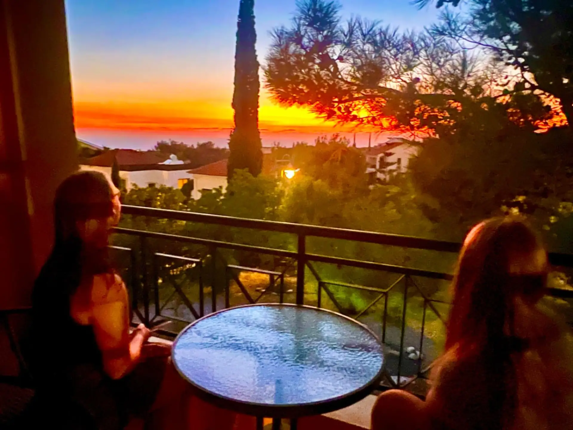 Sunset from the balcony